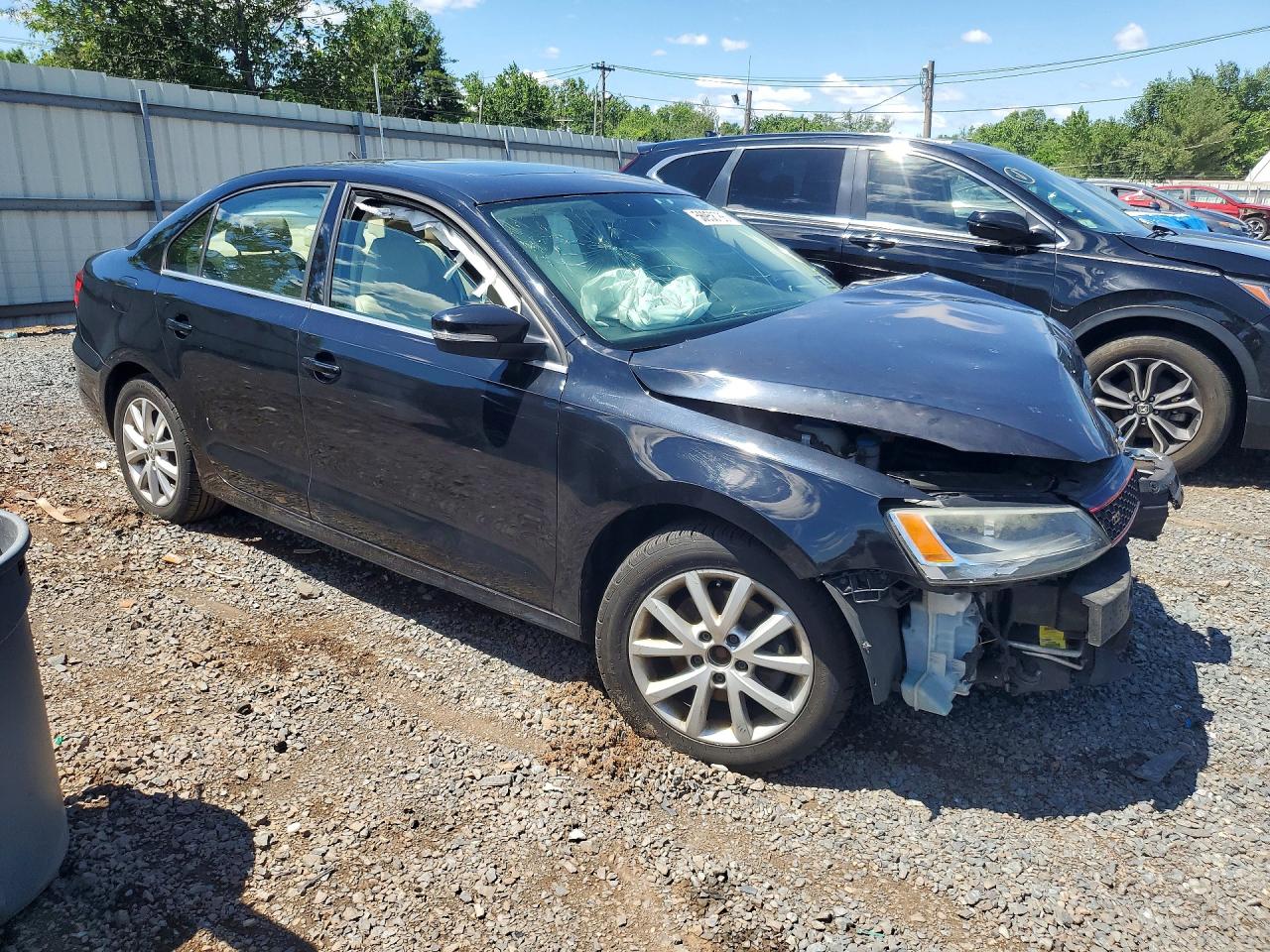 2014 Volkswagen Jetta Se Black vin: 3VWD17AJ0EM403248