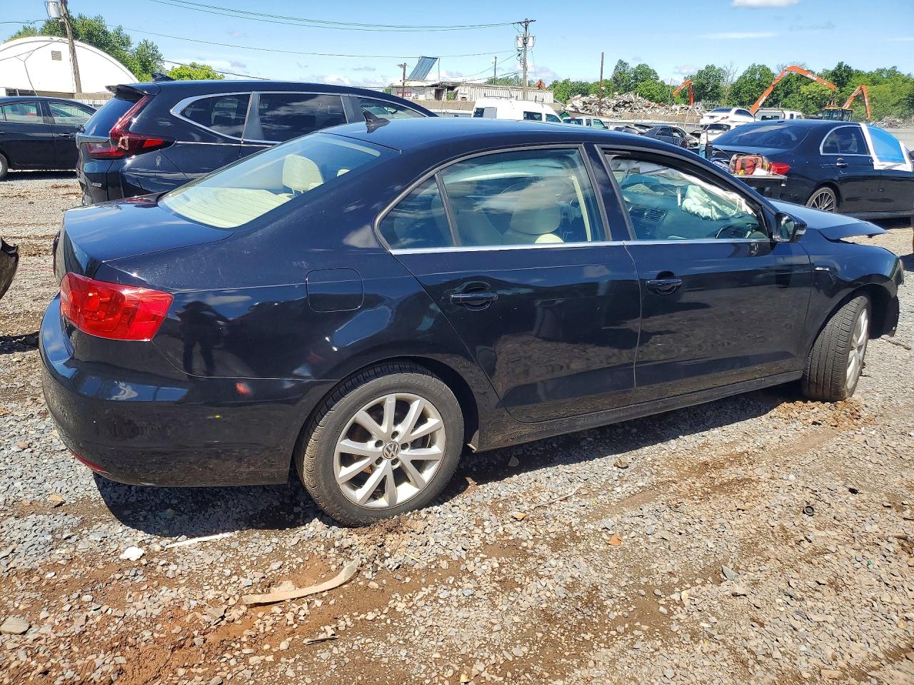 2014 Volkswagen Jetta Se Black vin: 3VWD17AJ0EM403248