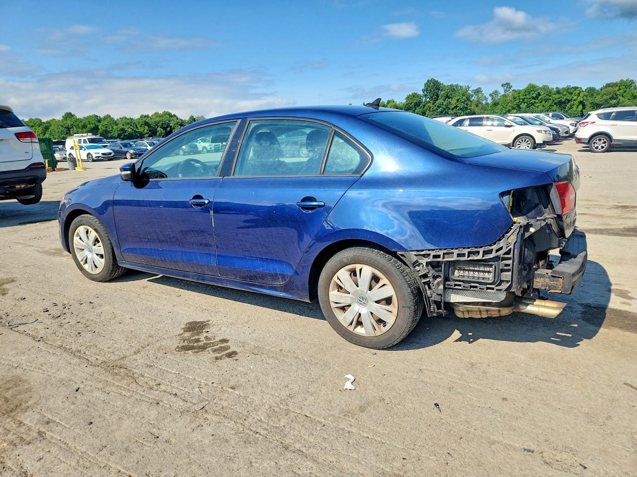 2014 Volkswagen Jetta Se Blue vin: 3VWD17AJ0EM418915