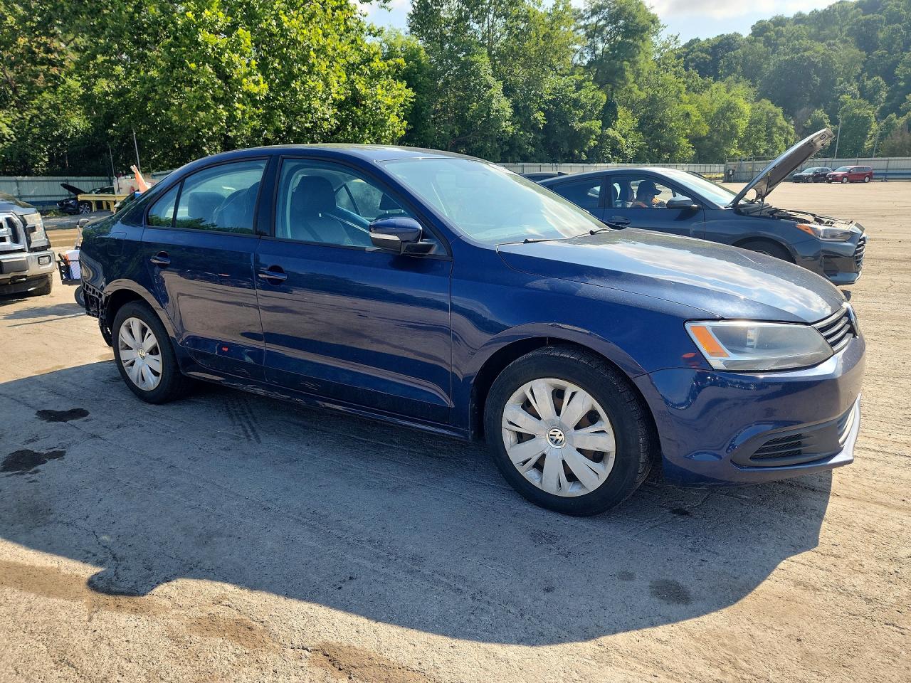2014 Volkswagen Jetta Se Blue vin: 3VWD17AJ0EM418915