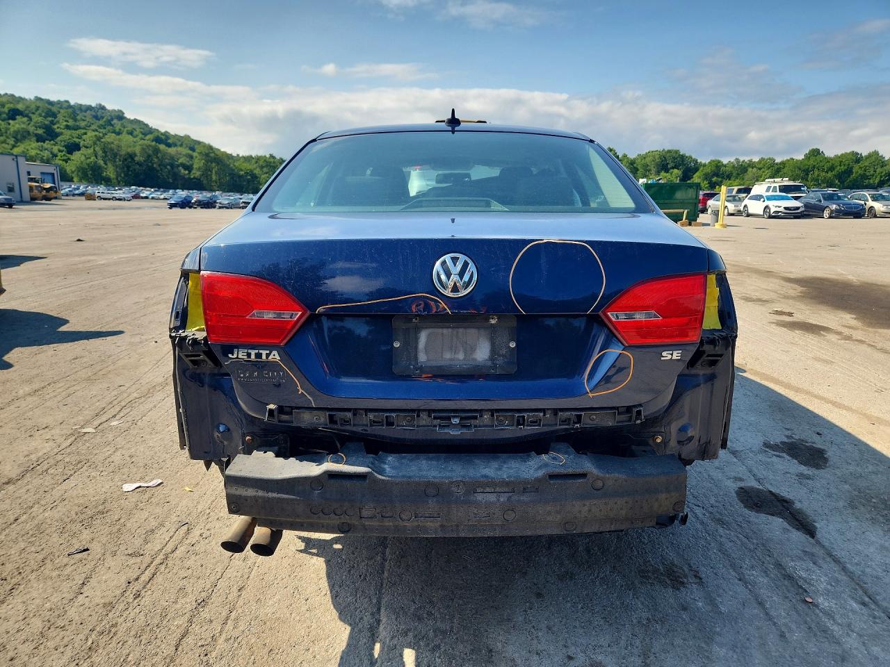 2014 Volkswagen Jetta Se Blue vin: 3VWD17AJ0EM418915