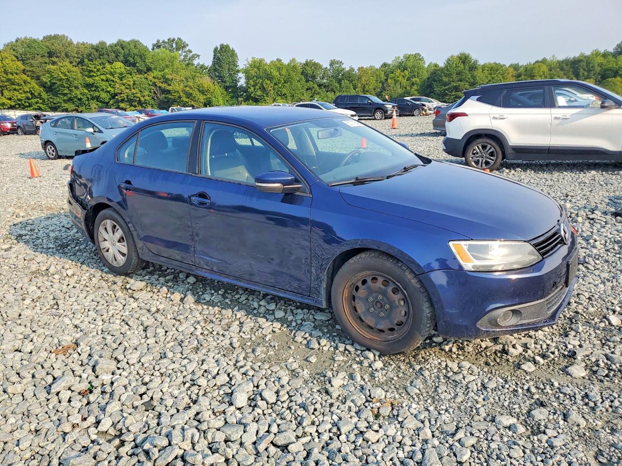 2014 Volkswagen Jetta Se Blue vin: 3VWD17AJ0EM418929