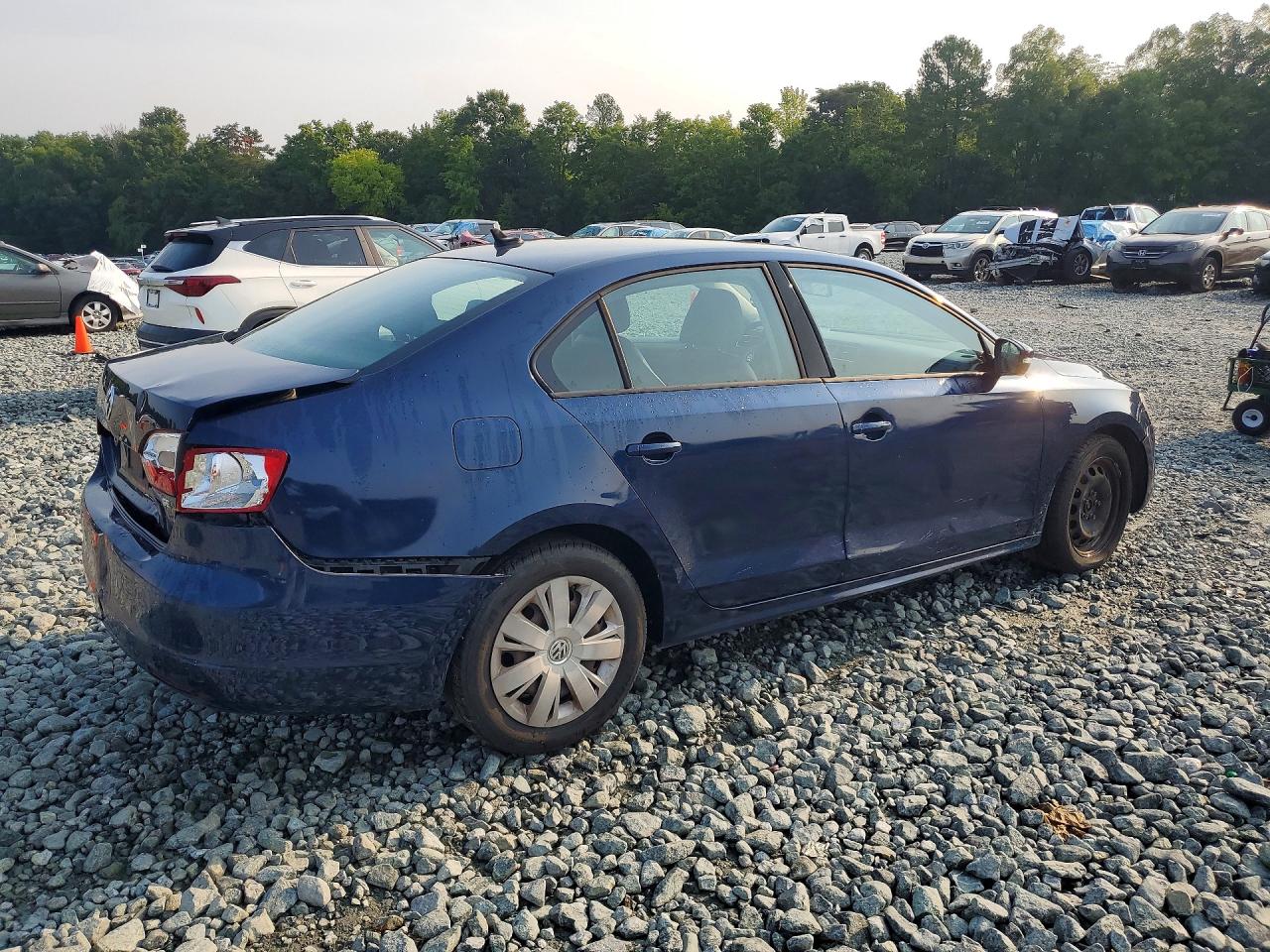 2014 Volkswagen Jetta Se Blue vin: 3VWD17AJ0EM418929