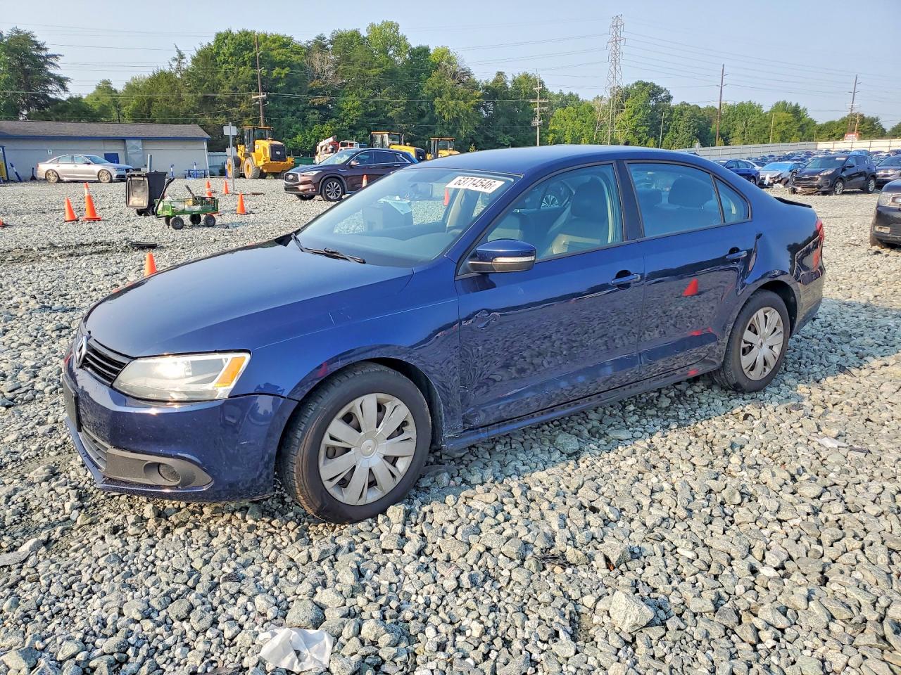 2014 Volkswagen Jetta Se Blue vin: 3VWD17AJ0EM418929