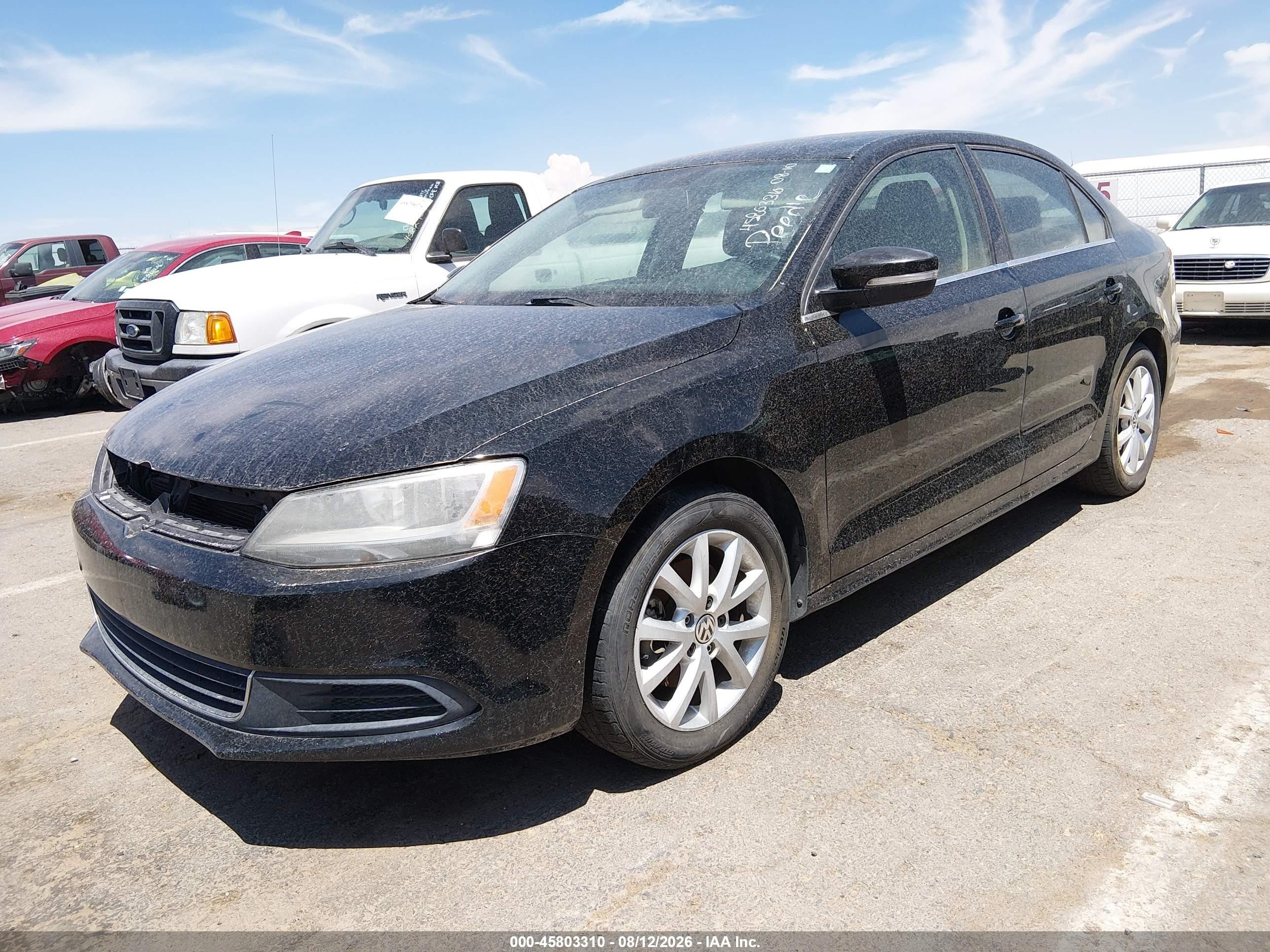 2014 Volkswagen Jetta 1.8t Se Black vin: 3VWD17AJ0EM421233