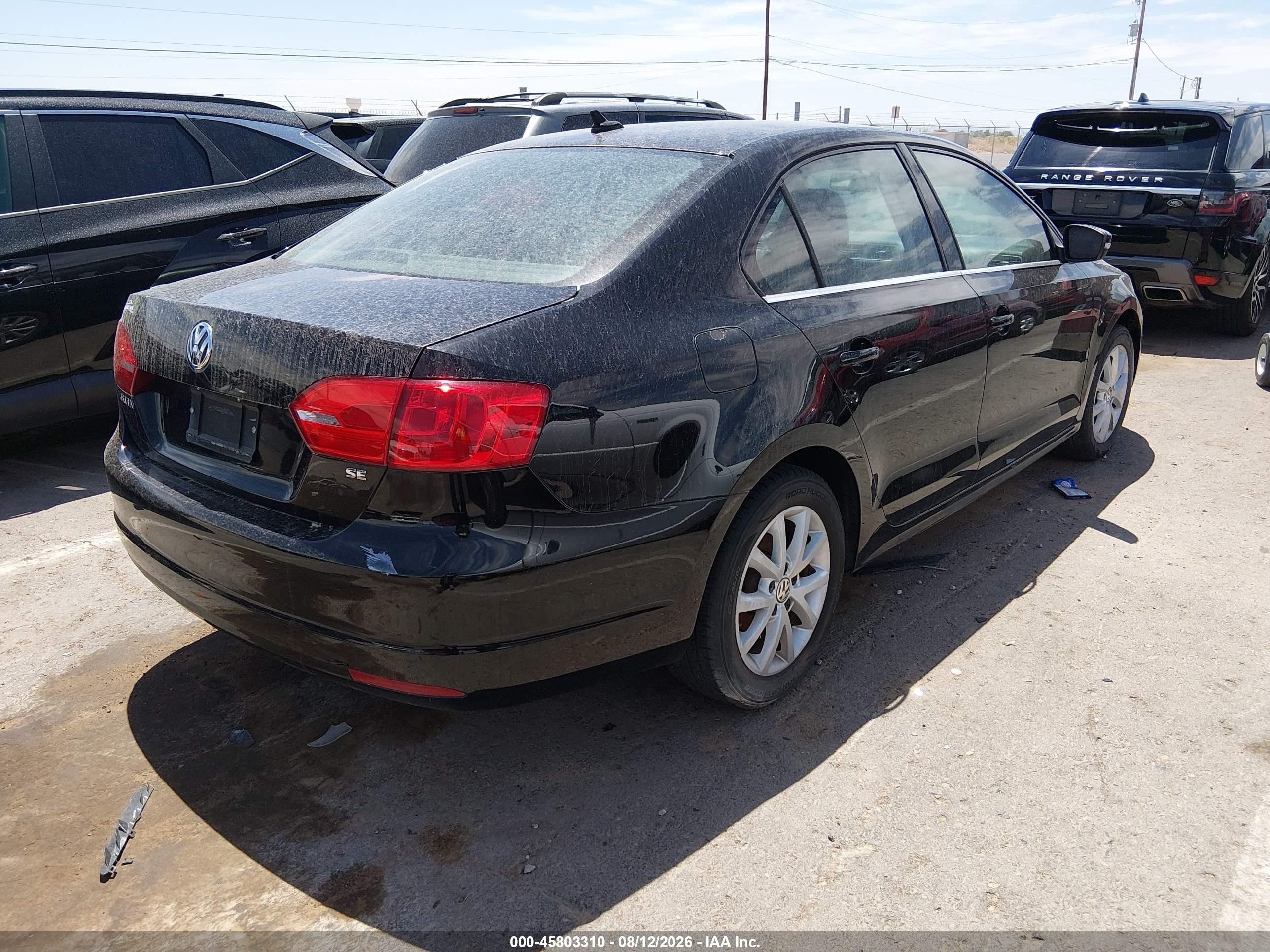 2014 Volkswagen Jetta 1.8t Se Black vin: 3VWD17AJ0EM421233