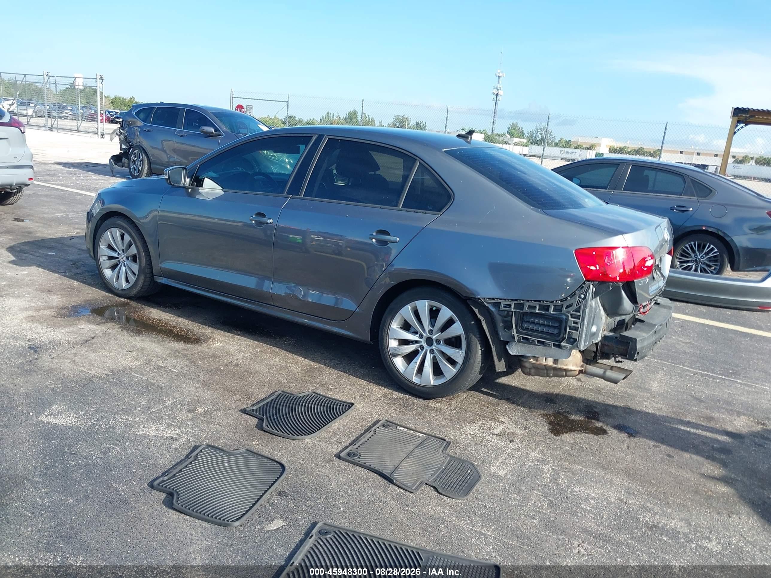 2014 Volkswagen Jetta 1.8t Se Gray vin: 3VWD17AJ0EM428523