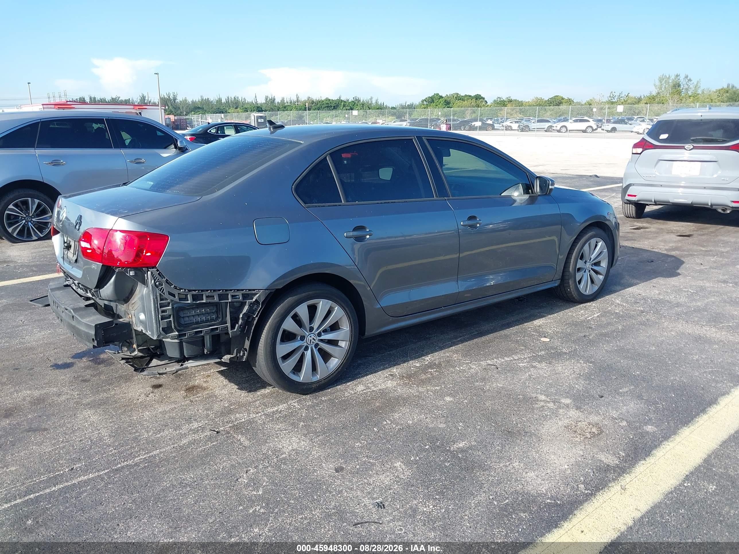 2014 Volkswagen Jetta 1.8t Se Gray vin: 3VWD17AJ0EM428523