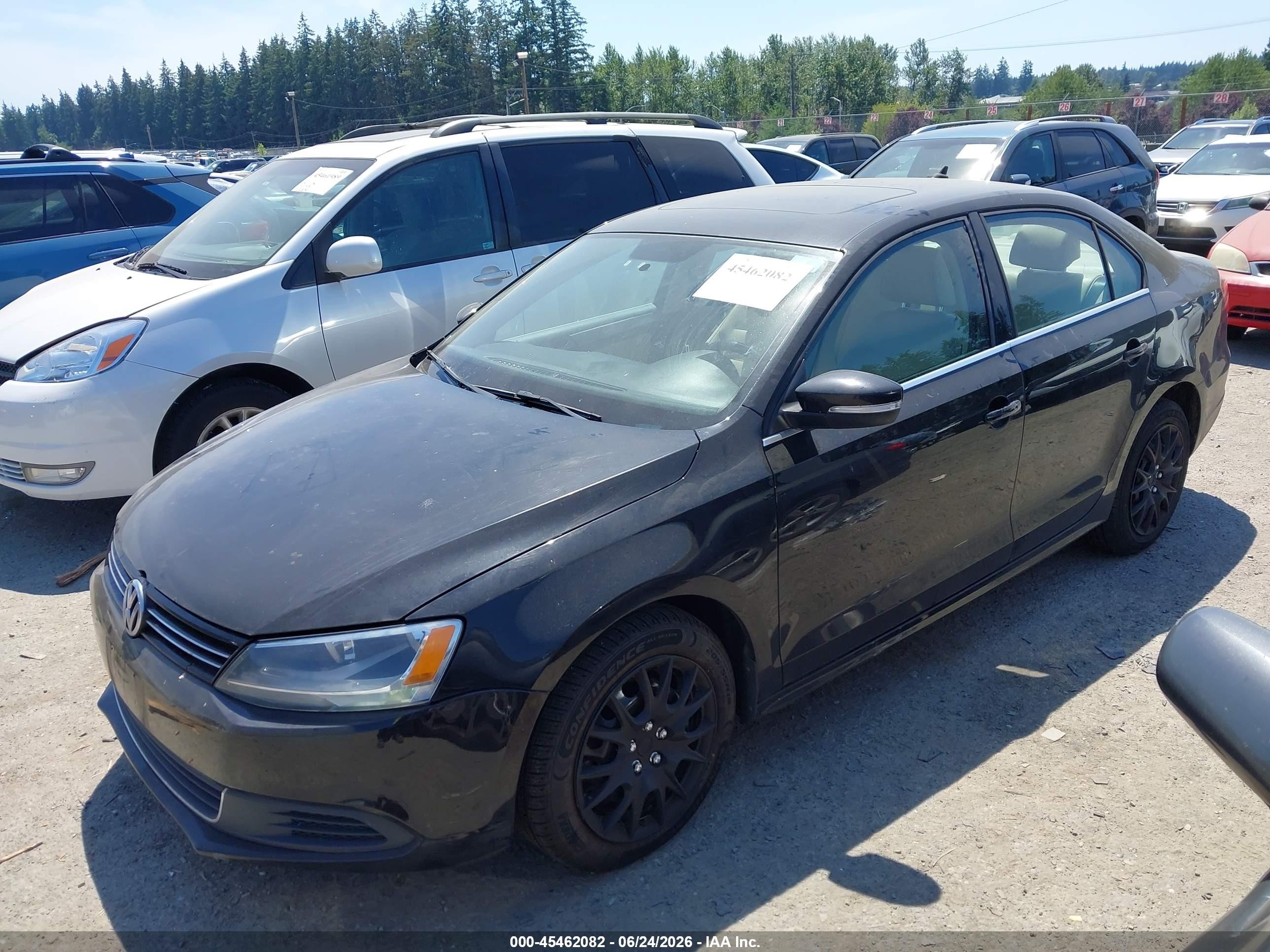 2014 Volkswagen Jetta 1.8t Se Black vin: 3VWD17AJ0EM434130