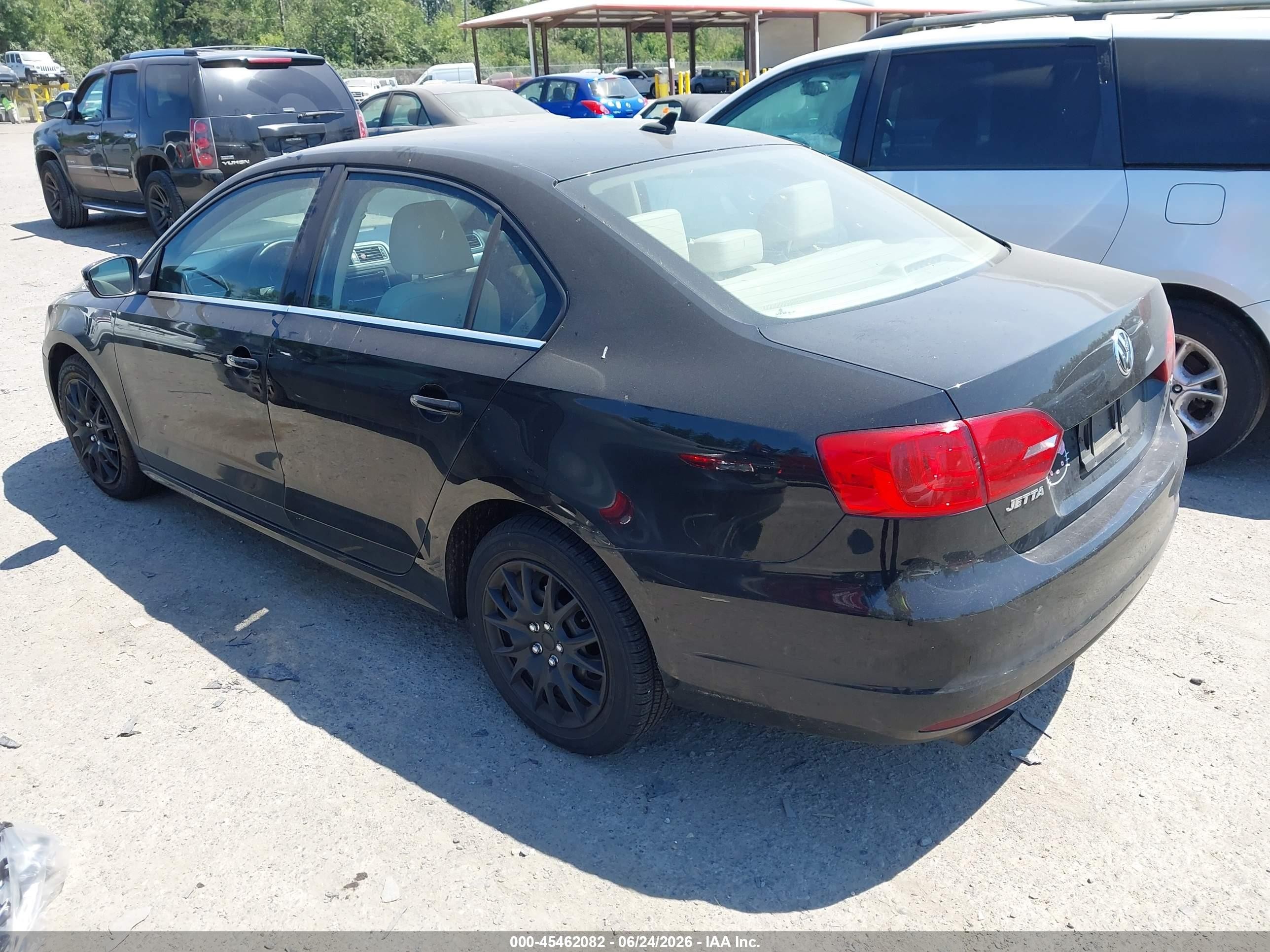 2014 Volkswagen Jetta 1.8t Se Black vin: 3VWD17AJ0EM434130