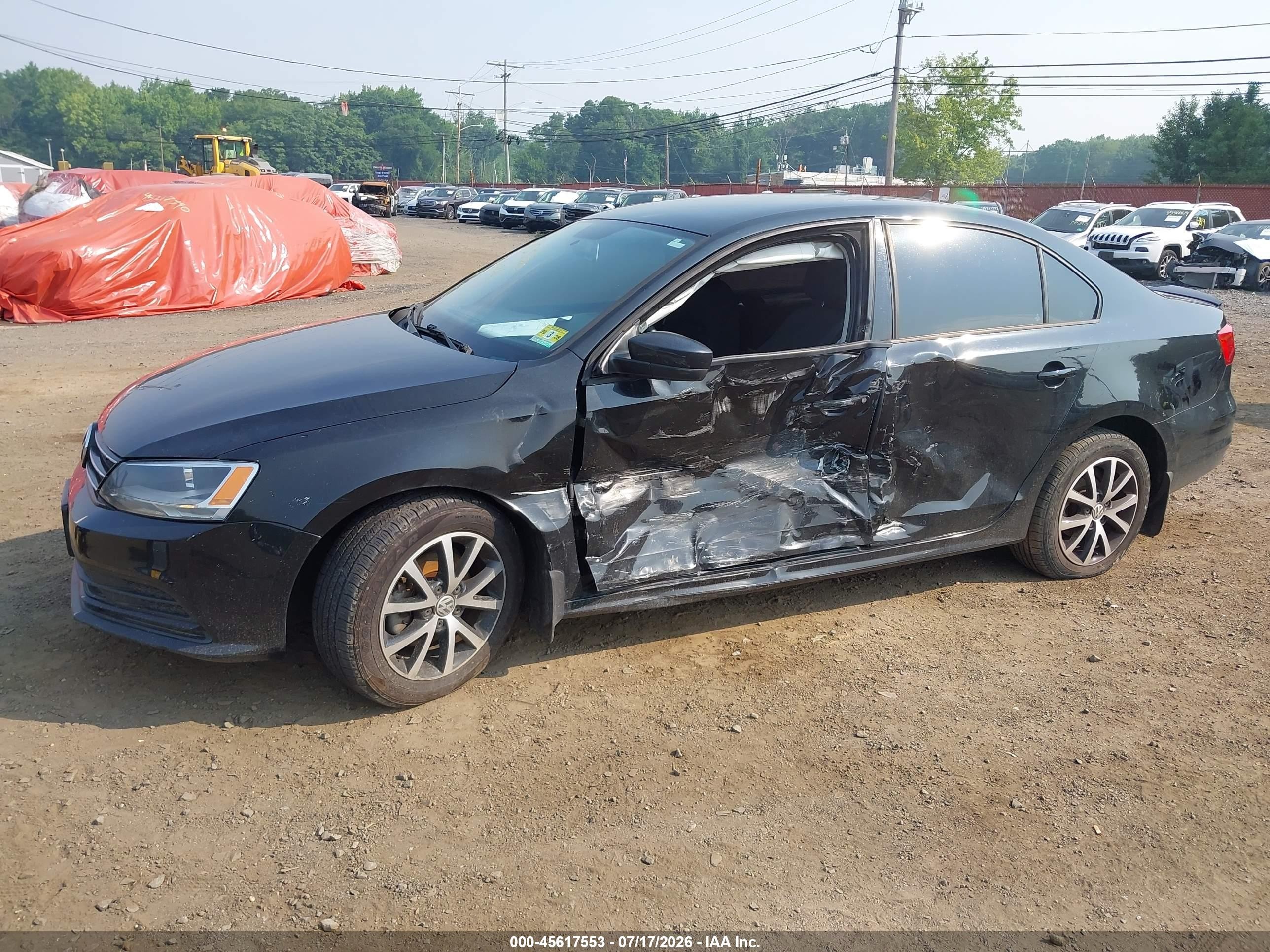 2015 Volkswagen Jetta 1.8t Se Black vin: 3VWD17AJ0FM203469