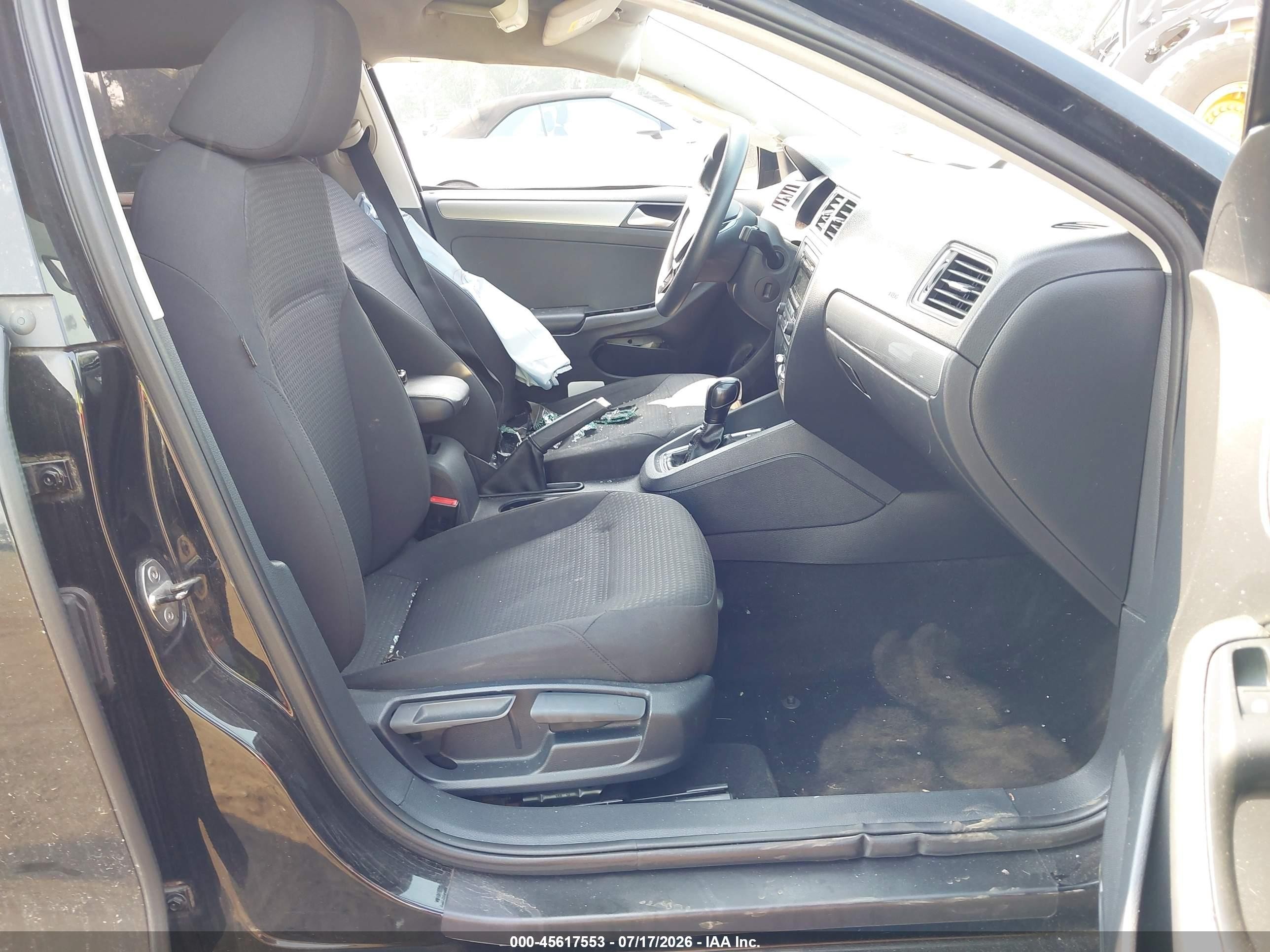 2015 Volkswagen Jetta 1.8t Se Black vin: 3VWD17AJ0FM203469