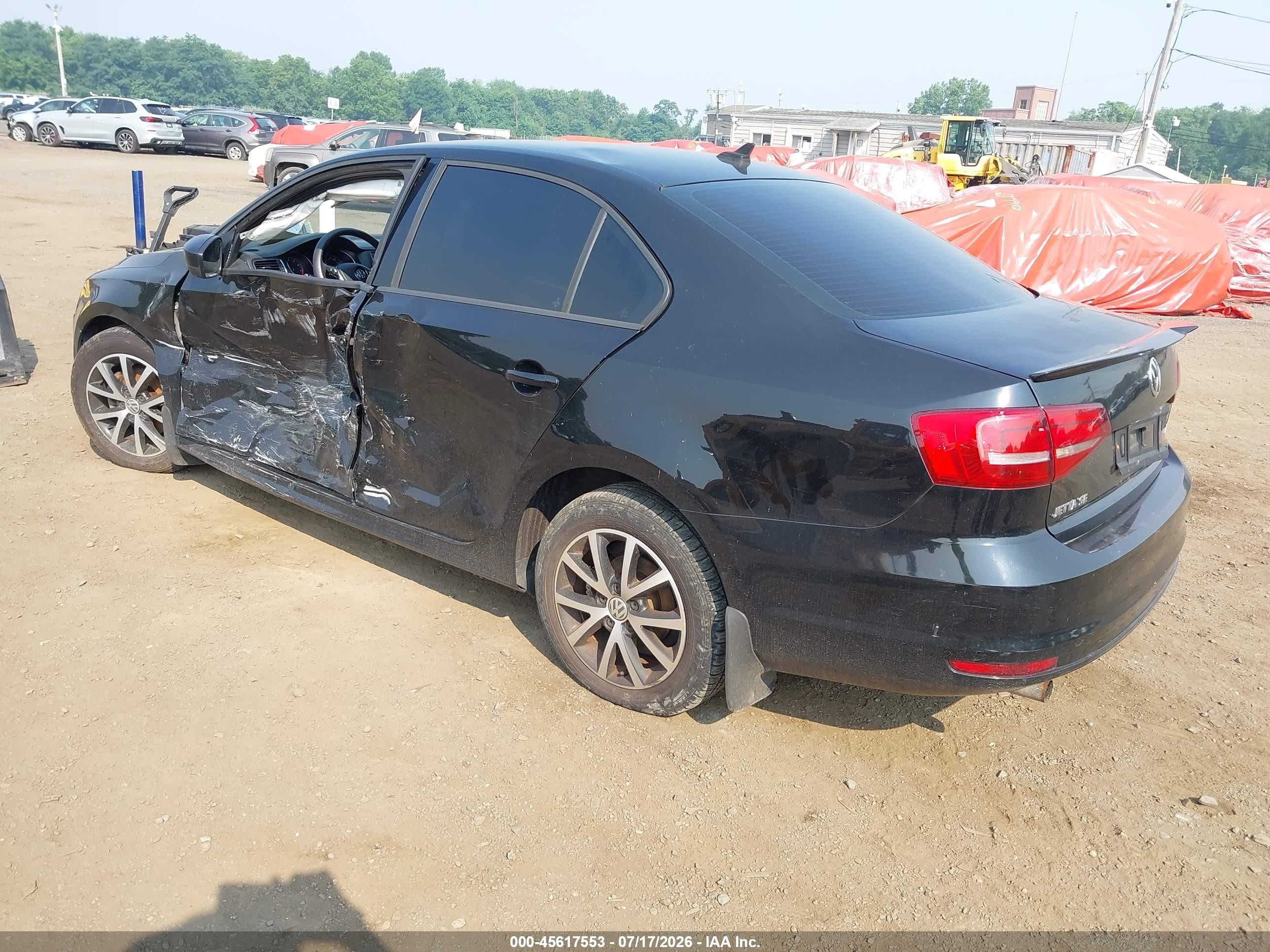 2015 Volkswagen Jetta 1.8t Se Black vin: 3VWD17AJ0FM203469