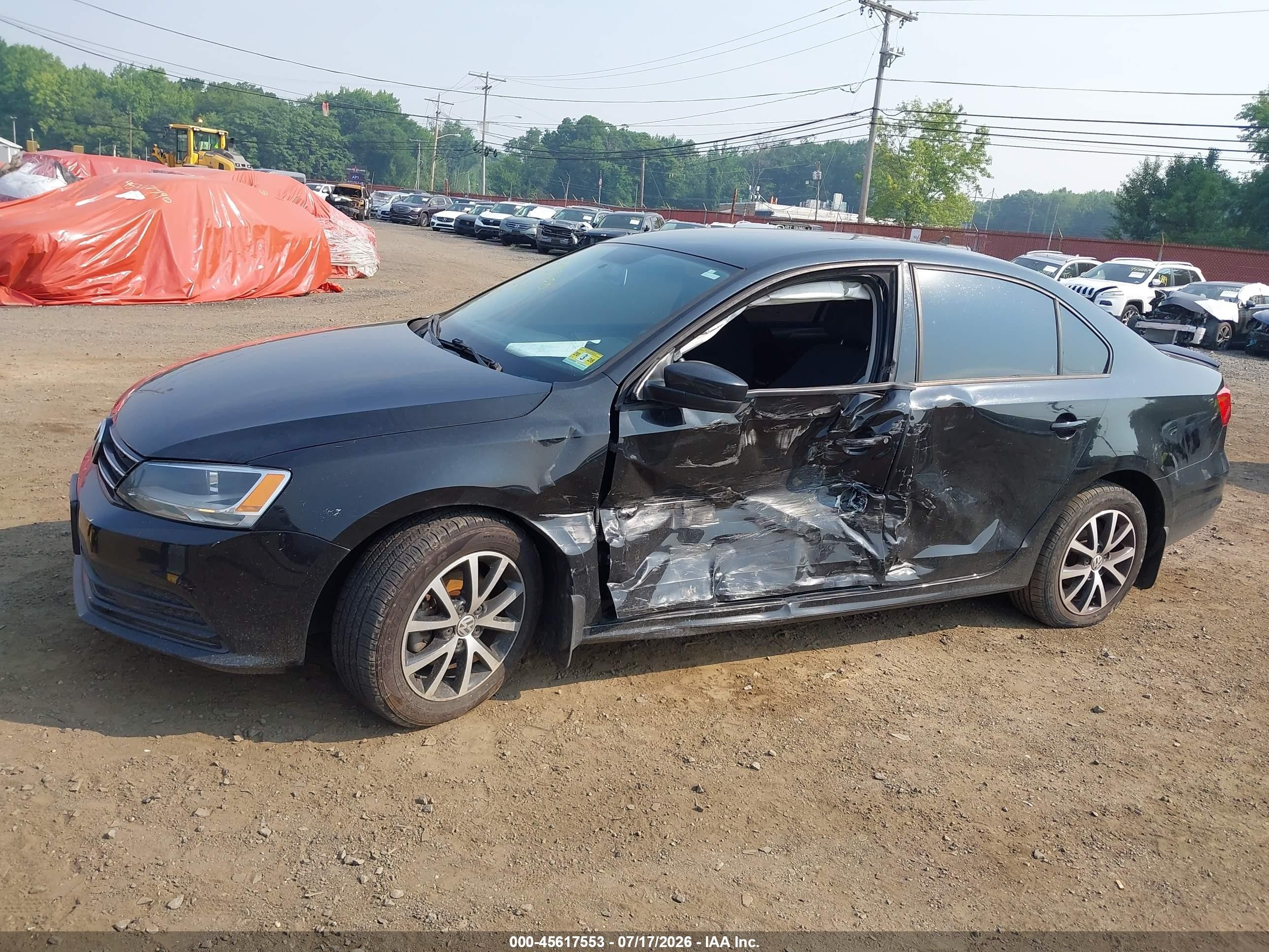2015 Volkswagen Jetta 1.8t Se Black vin: 3VWD17AJ0FM203469