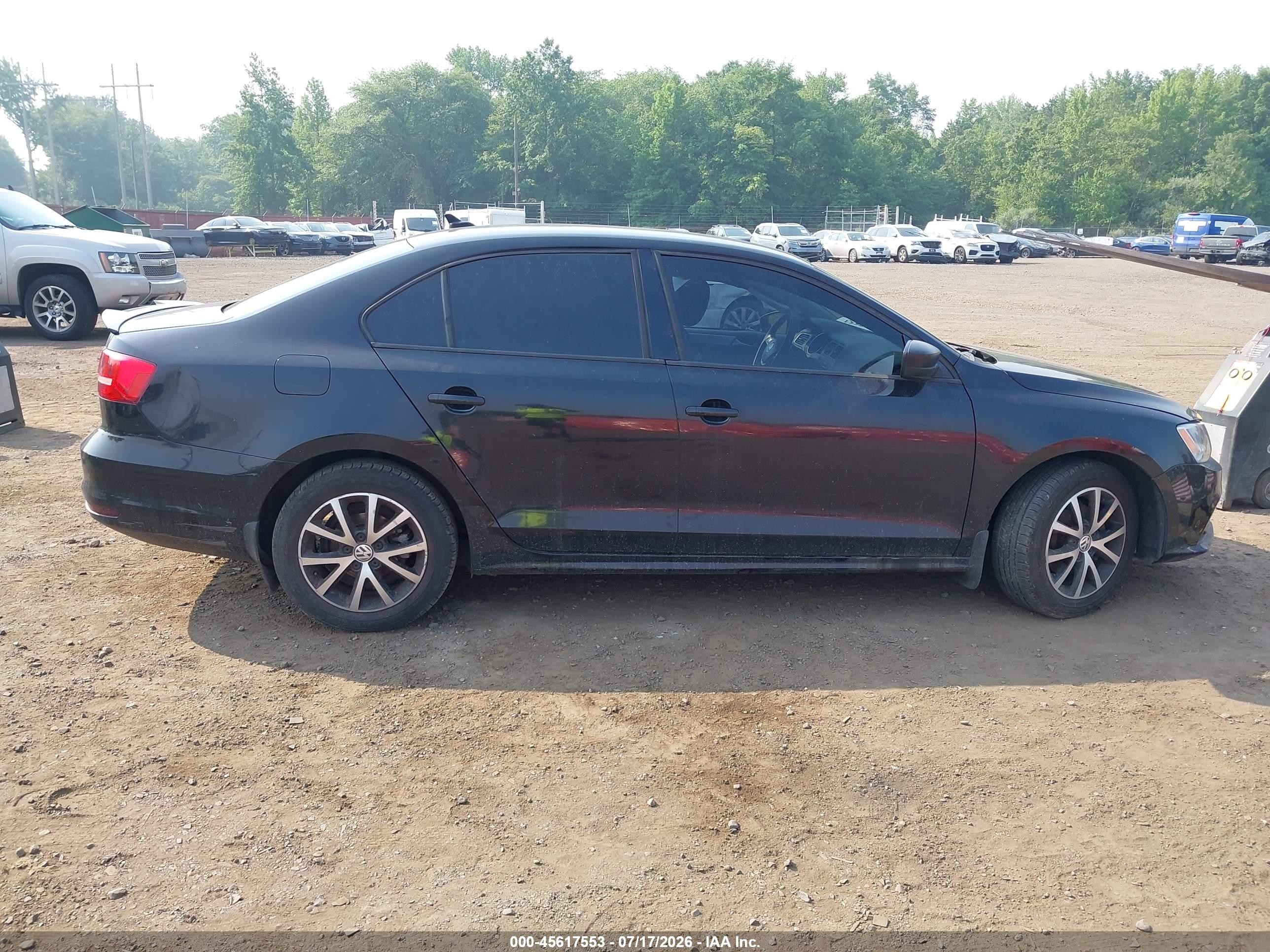 2015 Volkswagen Jetta 1.8t Se Black vin: 3VWD17AJ0FM203469