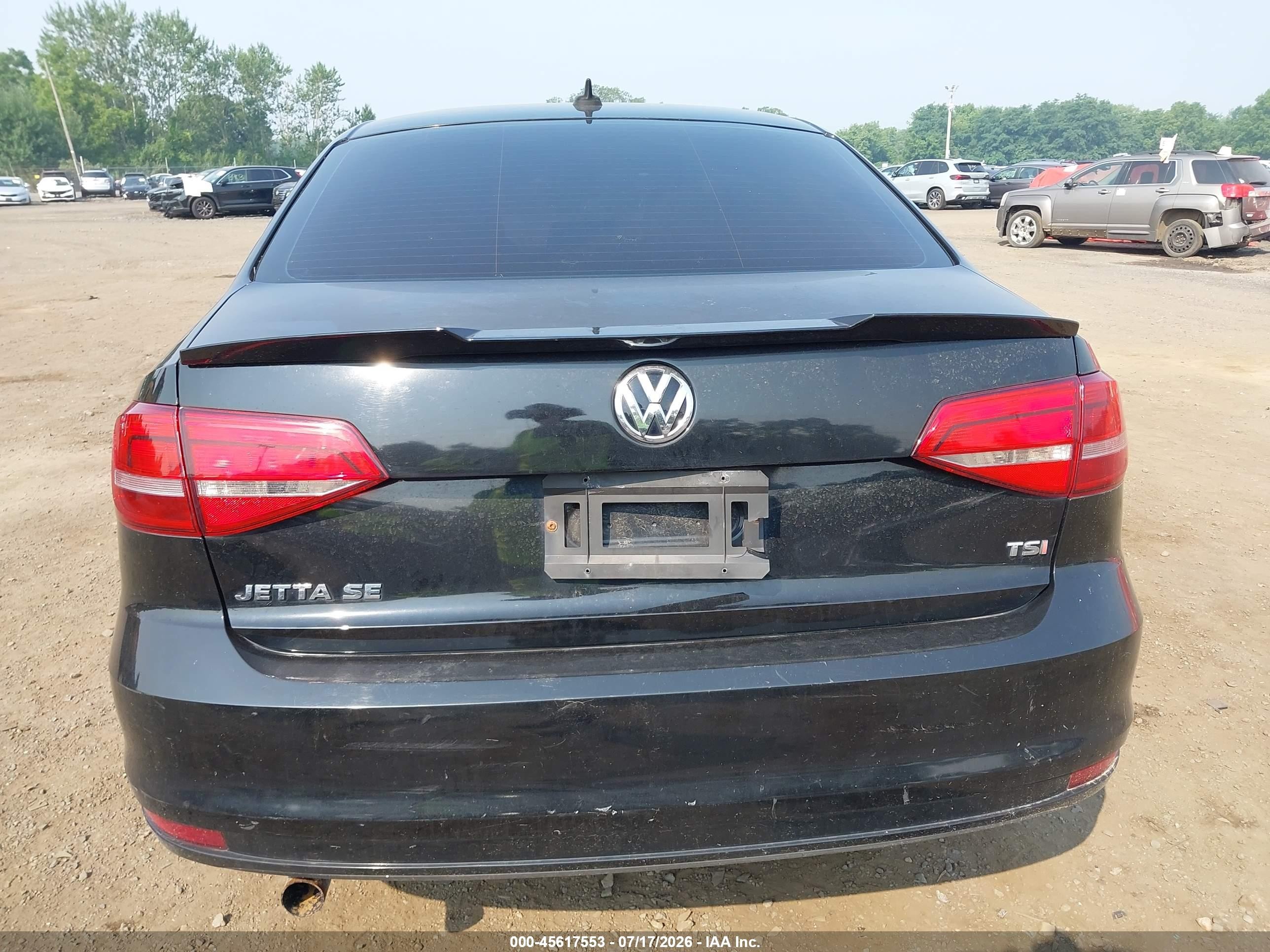2015 Volkswagen Jetta 1.8t Se Black vin: 3VWD17AJ0FM203469