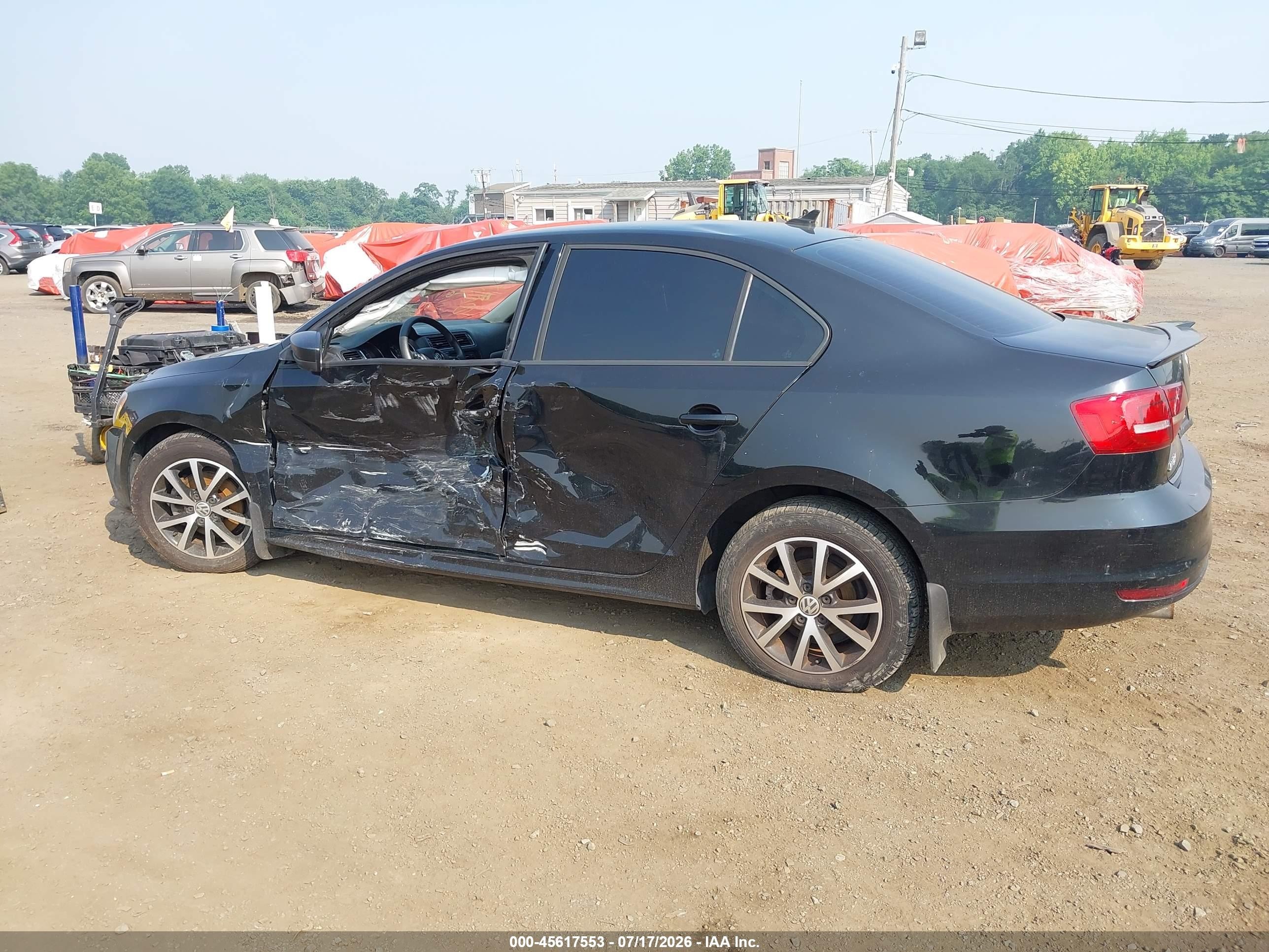 2015 Volkswagen Jetta 1.8t Se Black vin: 3VWD17AJ0FM203469