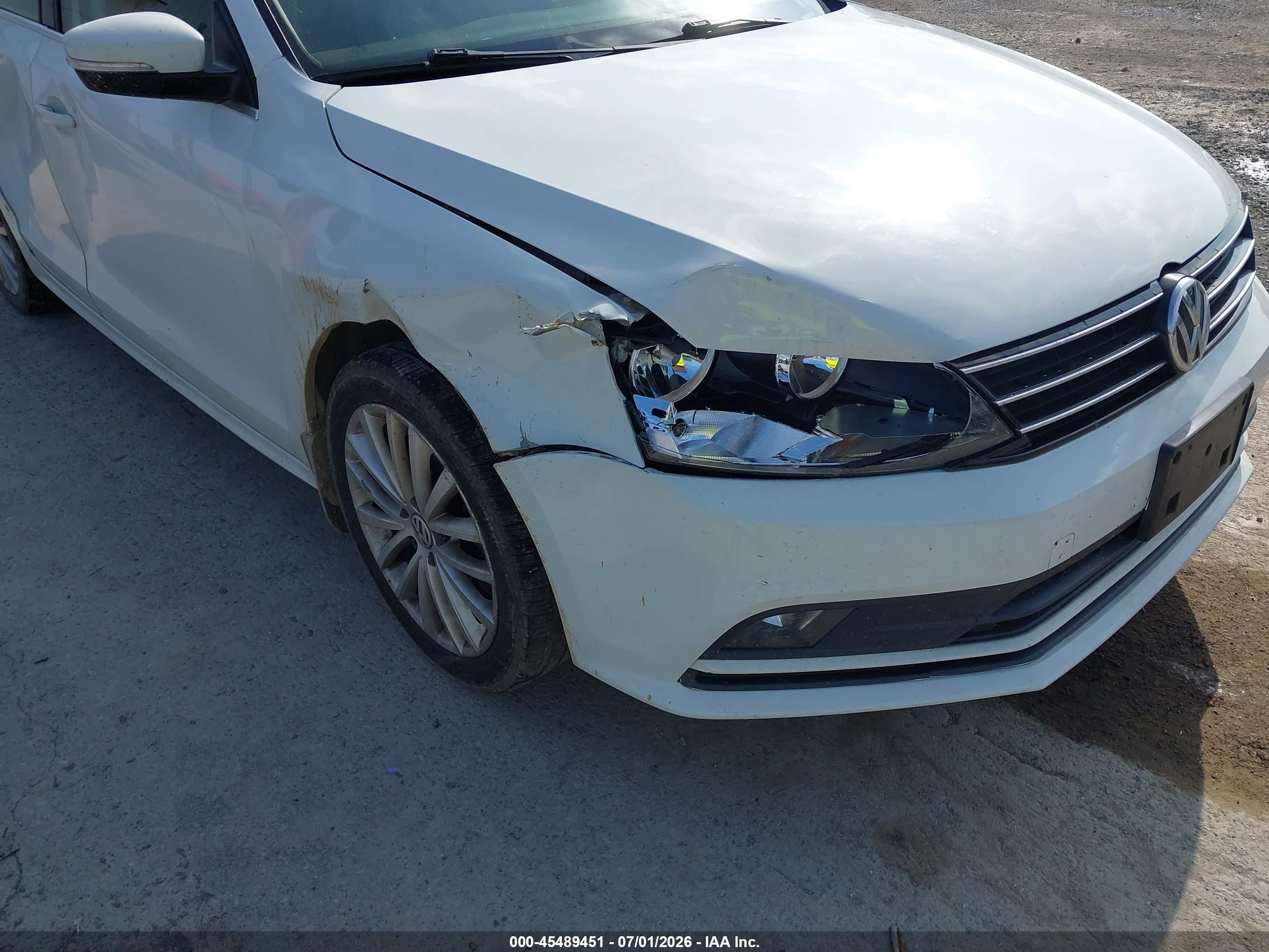 2015 Volkswagen Jetta 1.8t Se White vin: 3VWD17AJ0FM214276