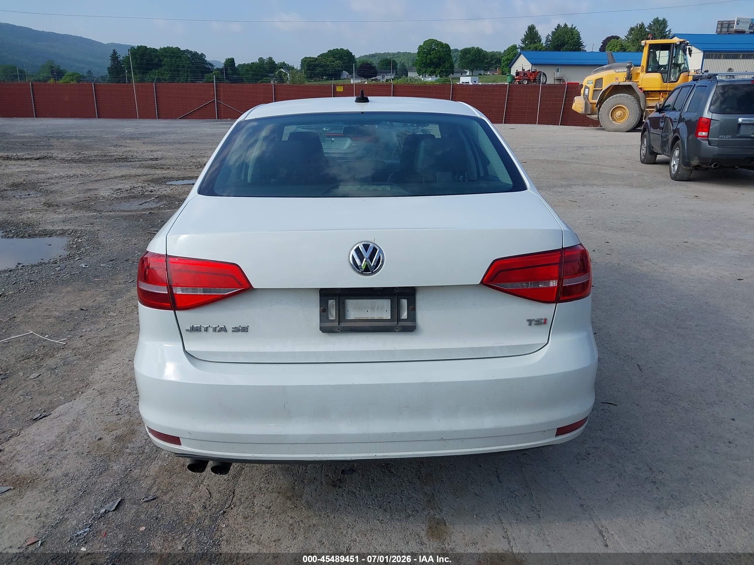 2015 Volkswagen Jetta 1.8t Se White vin: 3VWD17AJ0FM214276