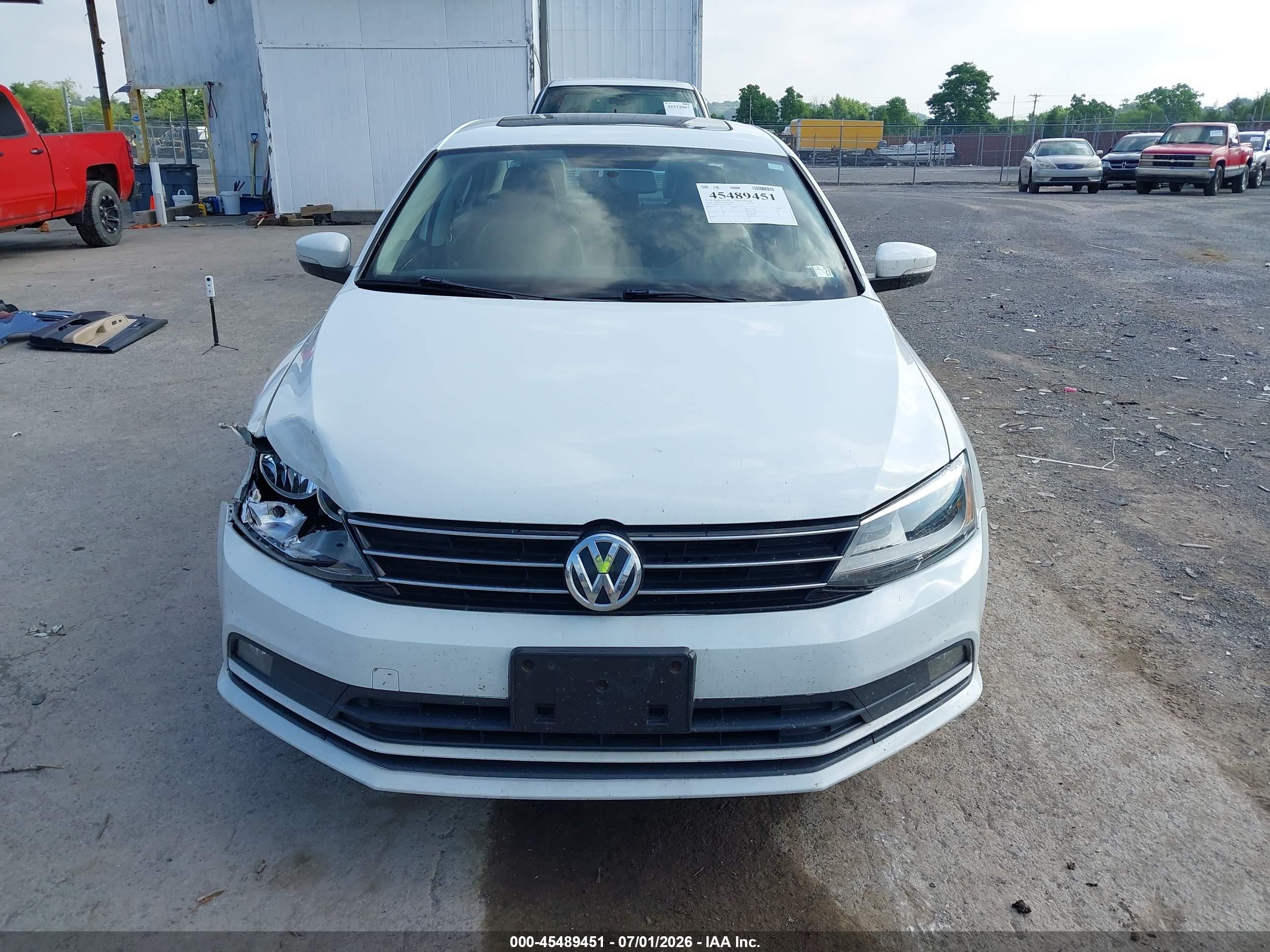 2015 Volkswagen Jetta 1.8t Se White vin: 3VWD17AJ0FM214276