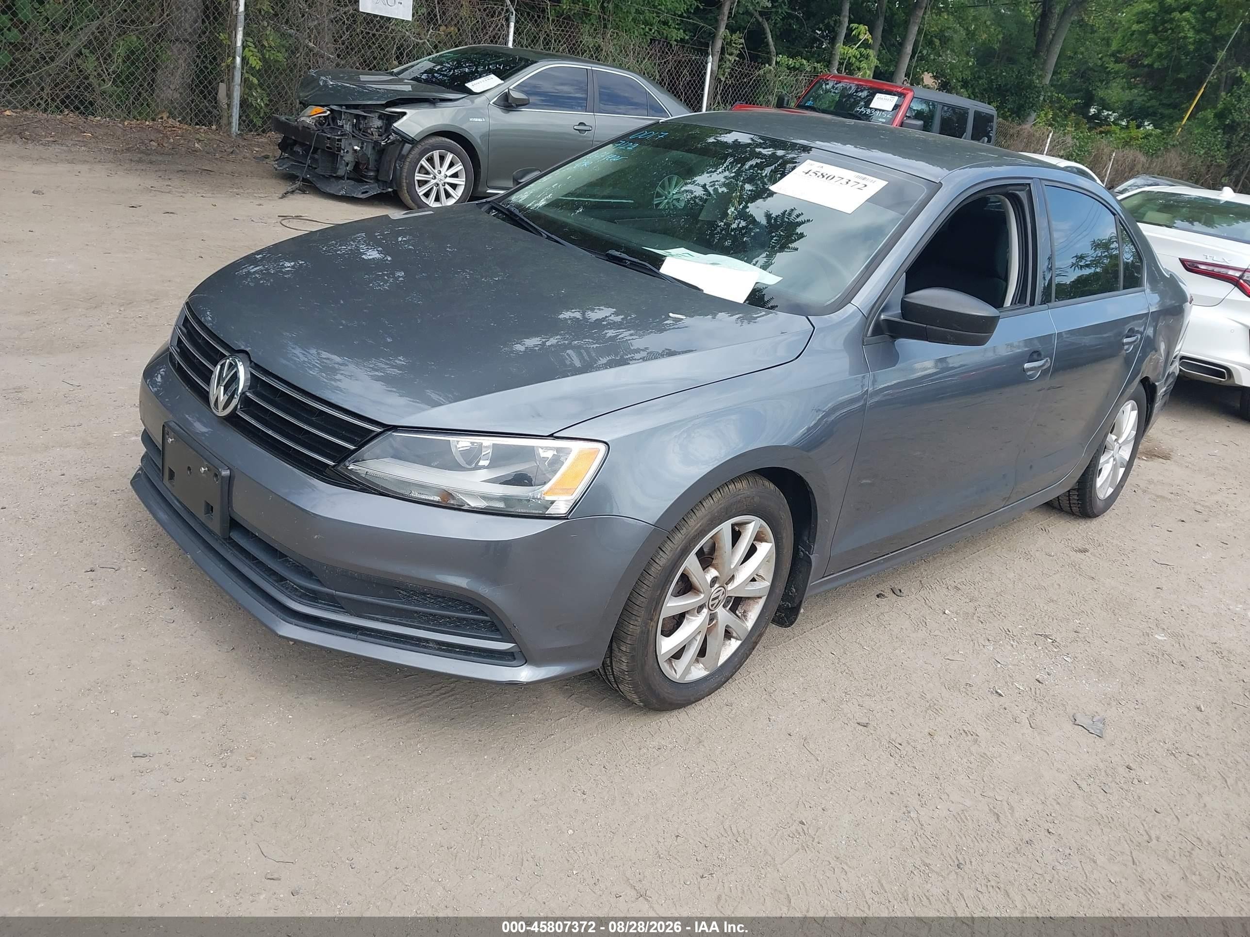 2015 Volkswagen Jetta 1.8t Se Gray vin: 3VWD17AJ0FM218943