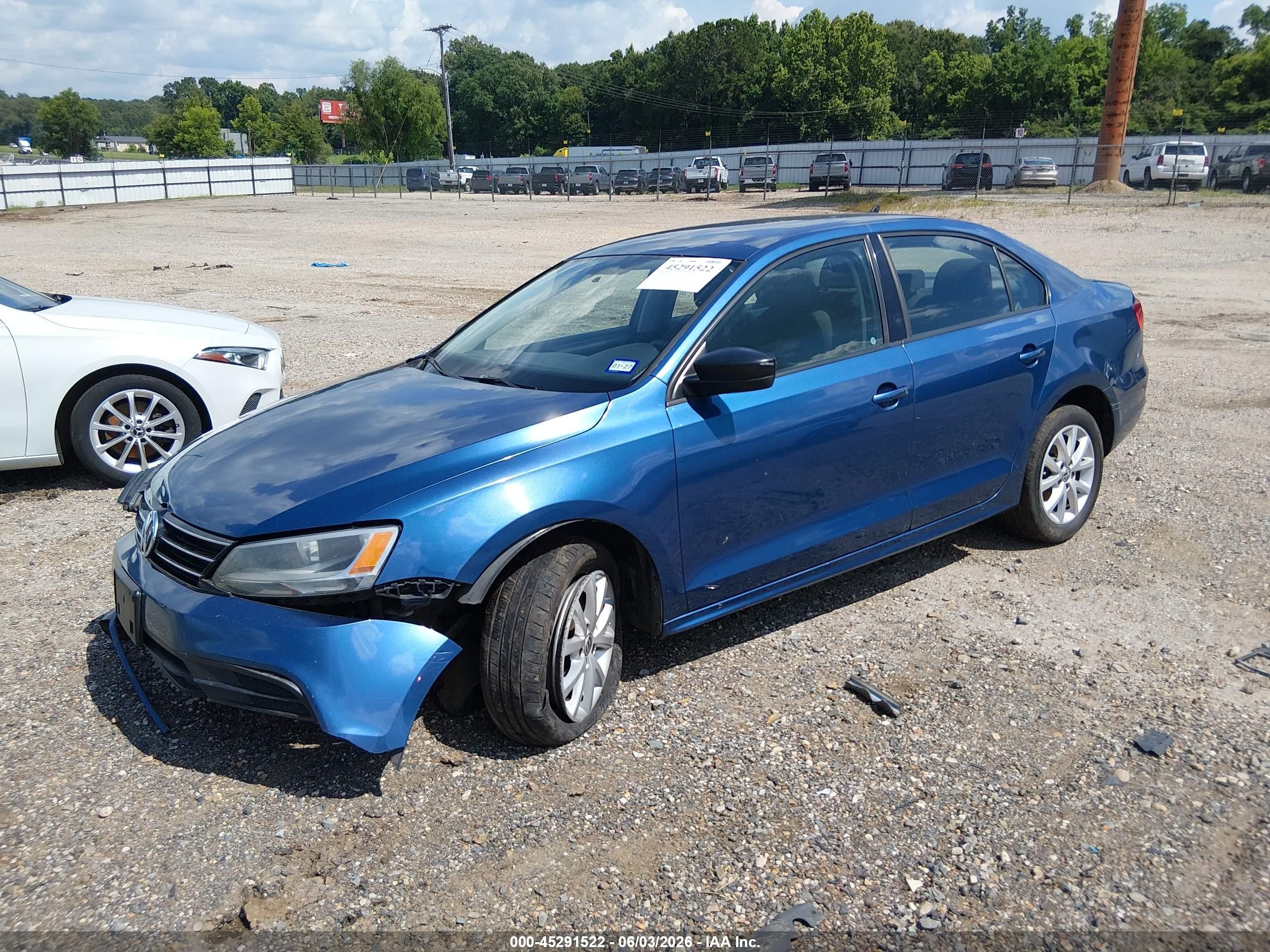 2015 Volkswagen Jetta 1.8t Se Синий vin: 3VWD17AJ0FM282397