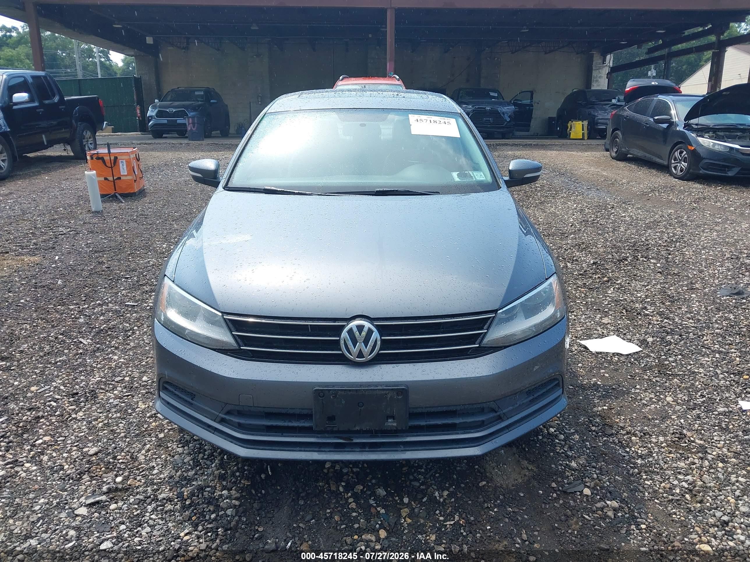 2015 Volkswagen Jetta 1.8t Se Gray vin: 3VWD17AJ0FM310294