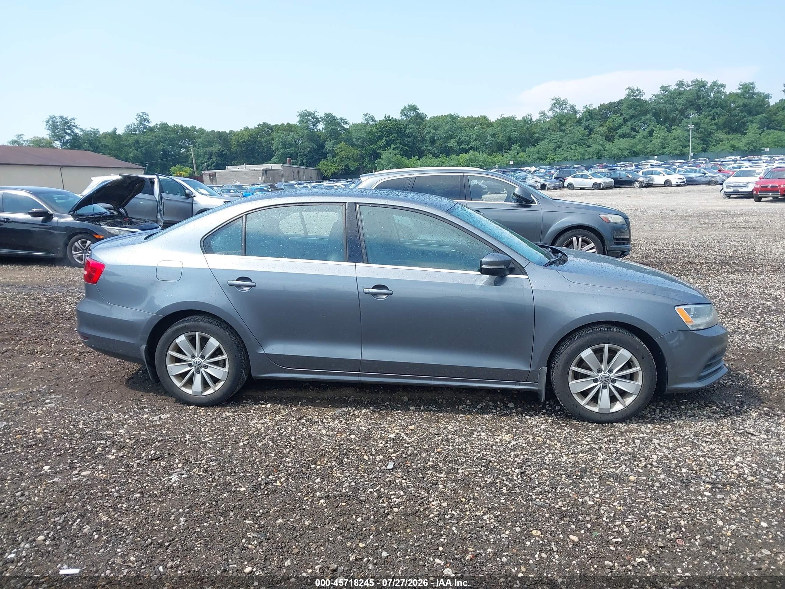 2015 Volkswagen Jetta 1.8t Se Gray vin: 3VWD17AJ0FM310294