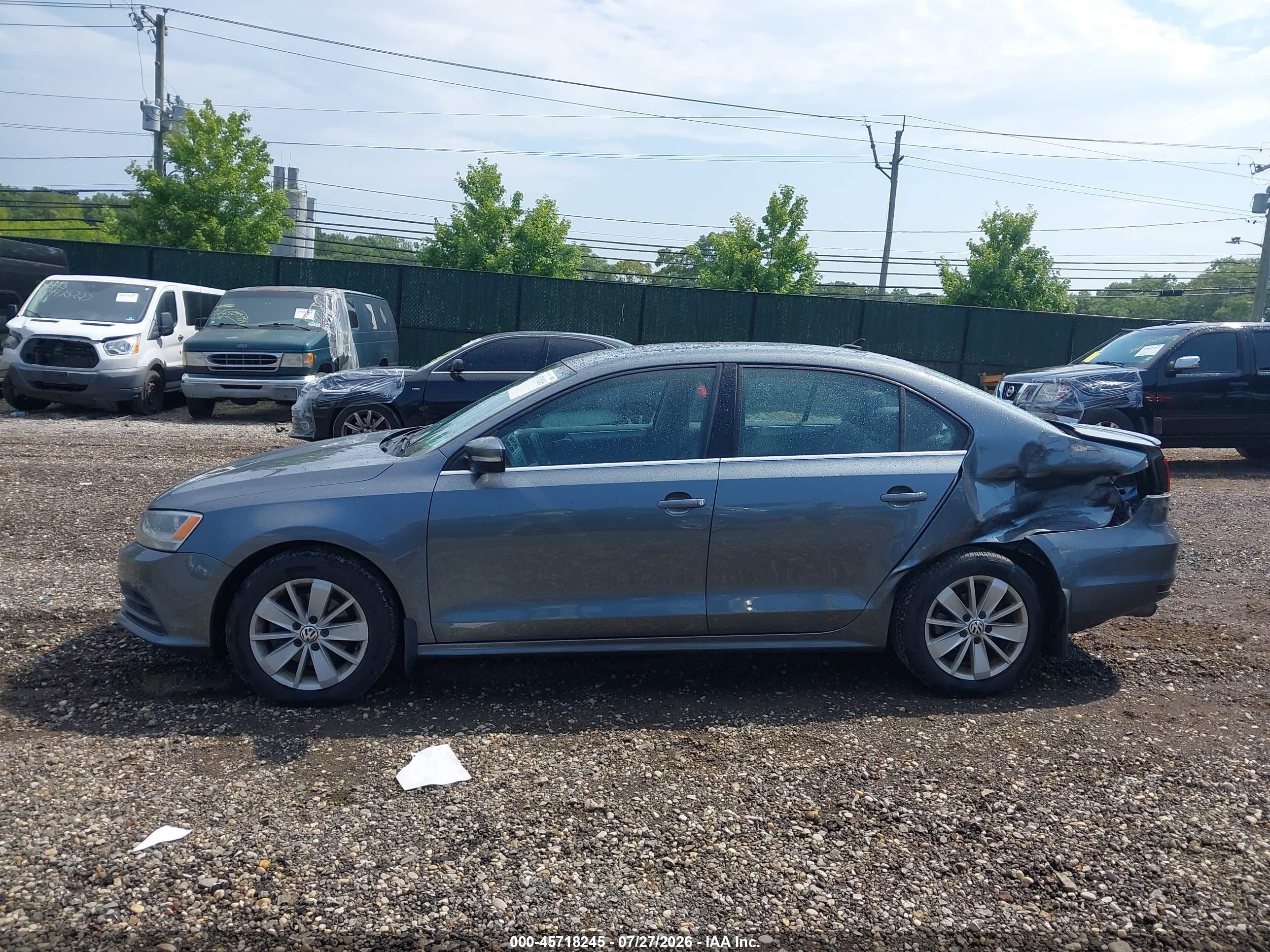2015 Volkswagen Jetta 1.8t Se Gray vin: 3VWD17AJ0FM310294