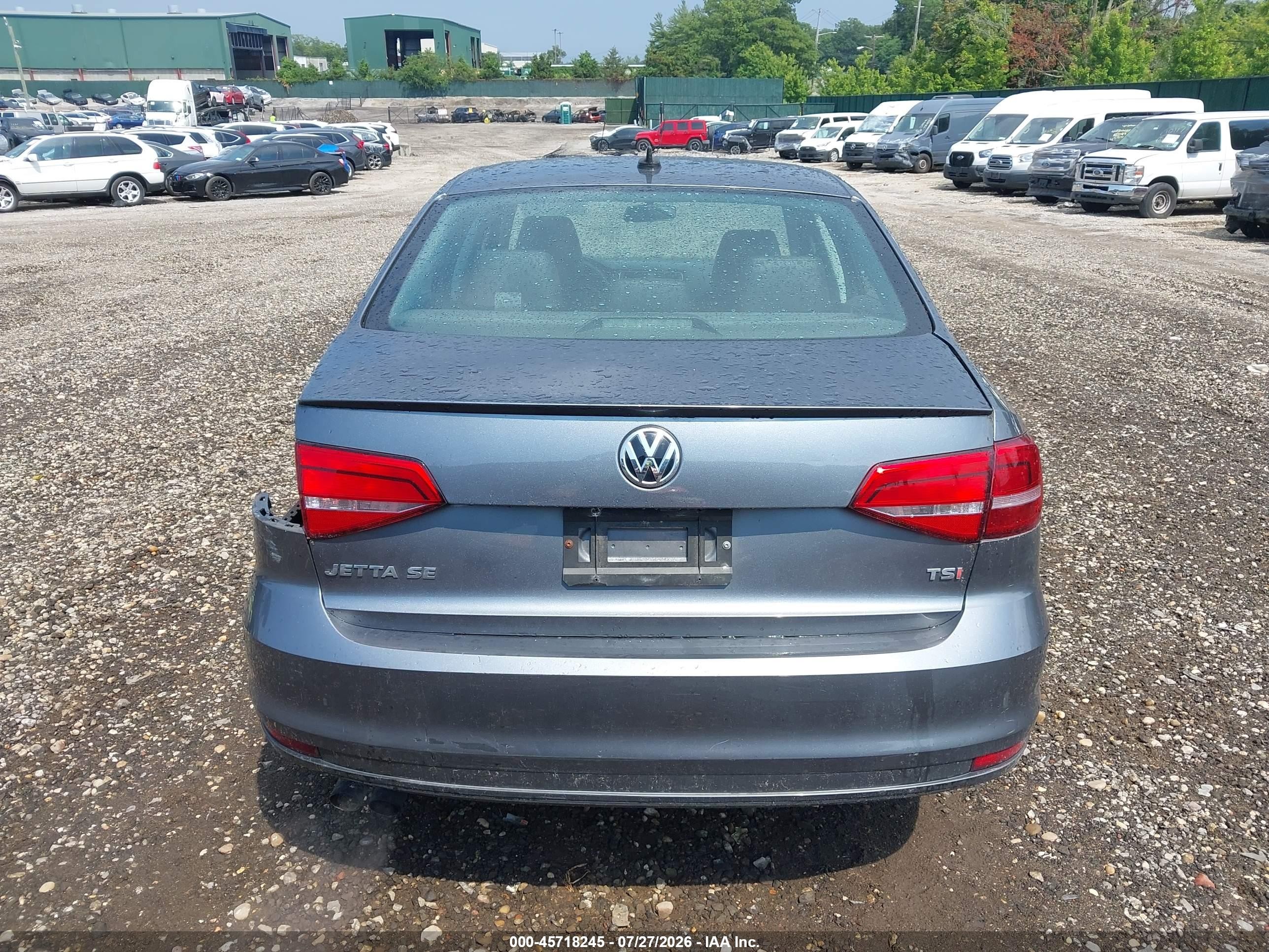 2015 Volkswagen Jetta 1.8t Se Gray vin: 3VWD17AJ0FM310294