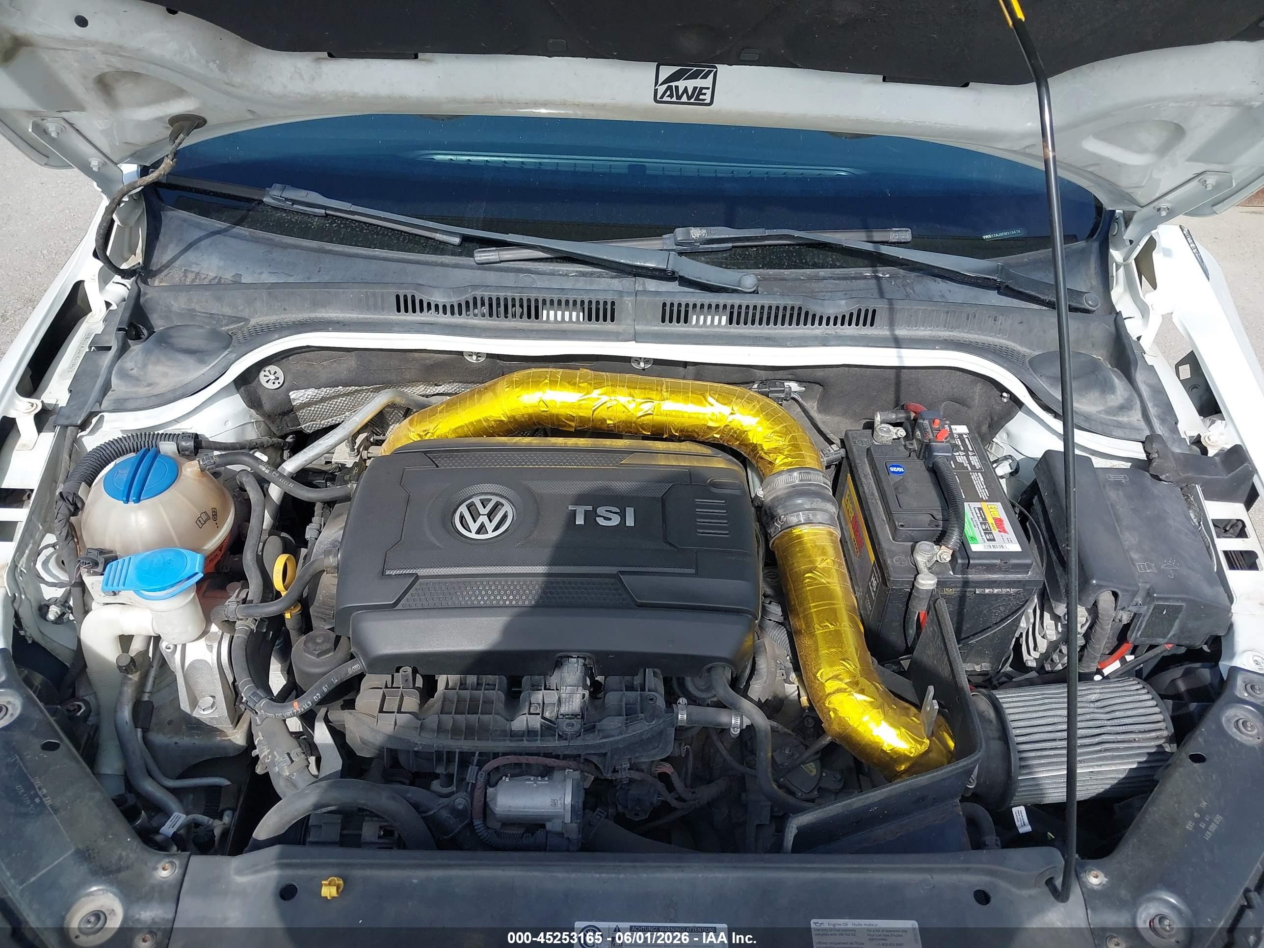 2015 Volkswagen Jetta 1.8t Se White vin: 3VWD17AJ0FM319478