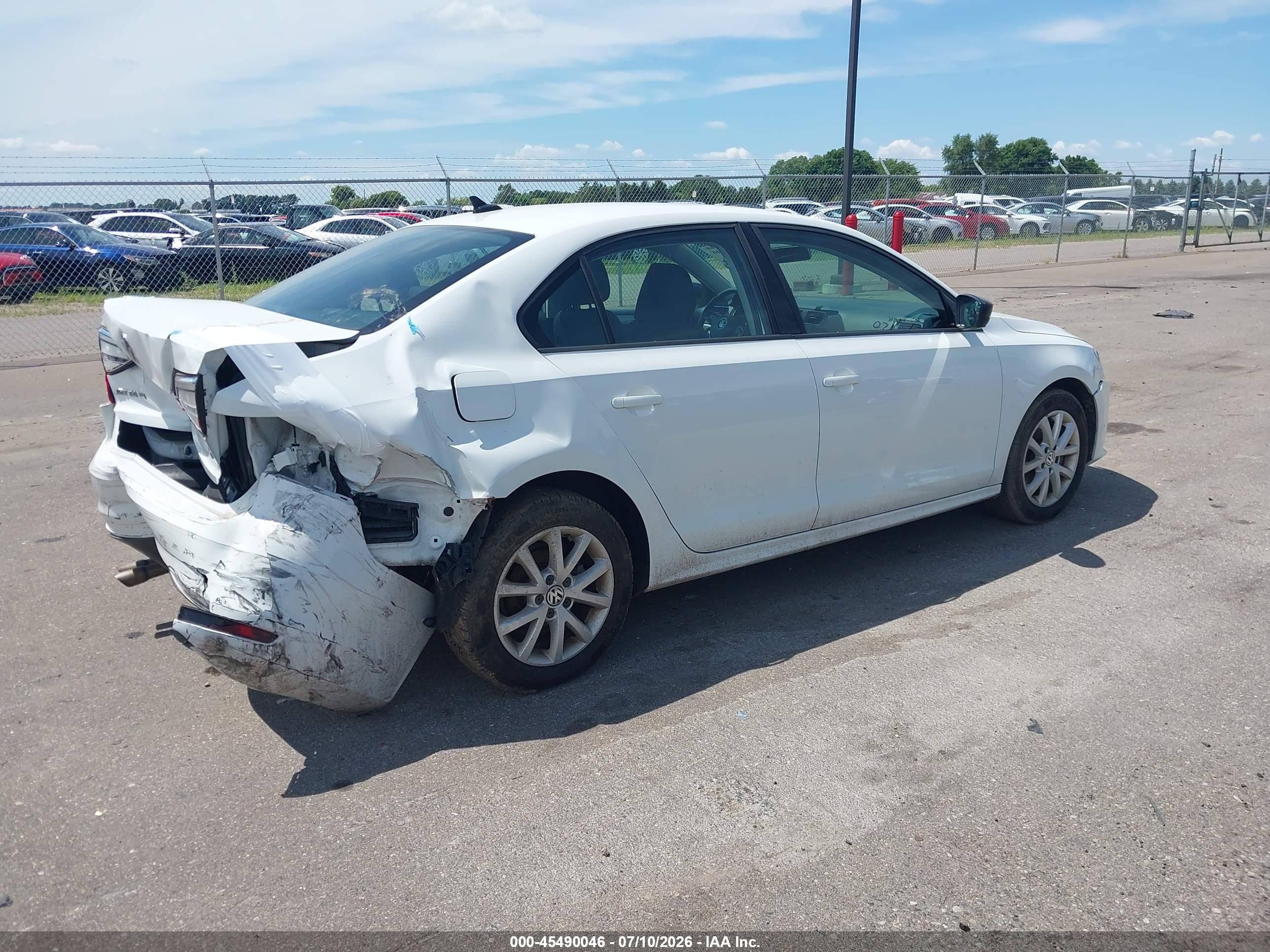 2015 Volkswagen Jetta 1.8t Se White vin: 3VWD17AJ0FM321912