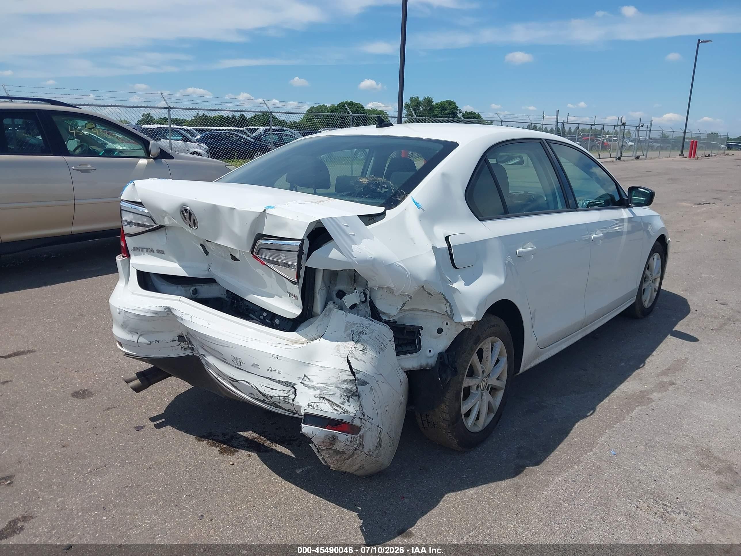 2015 Volkswagen Jetta 1.8t Se White vin: 3VWD17AJ0FM321912