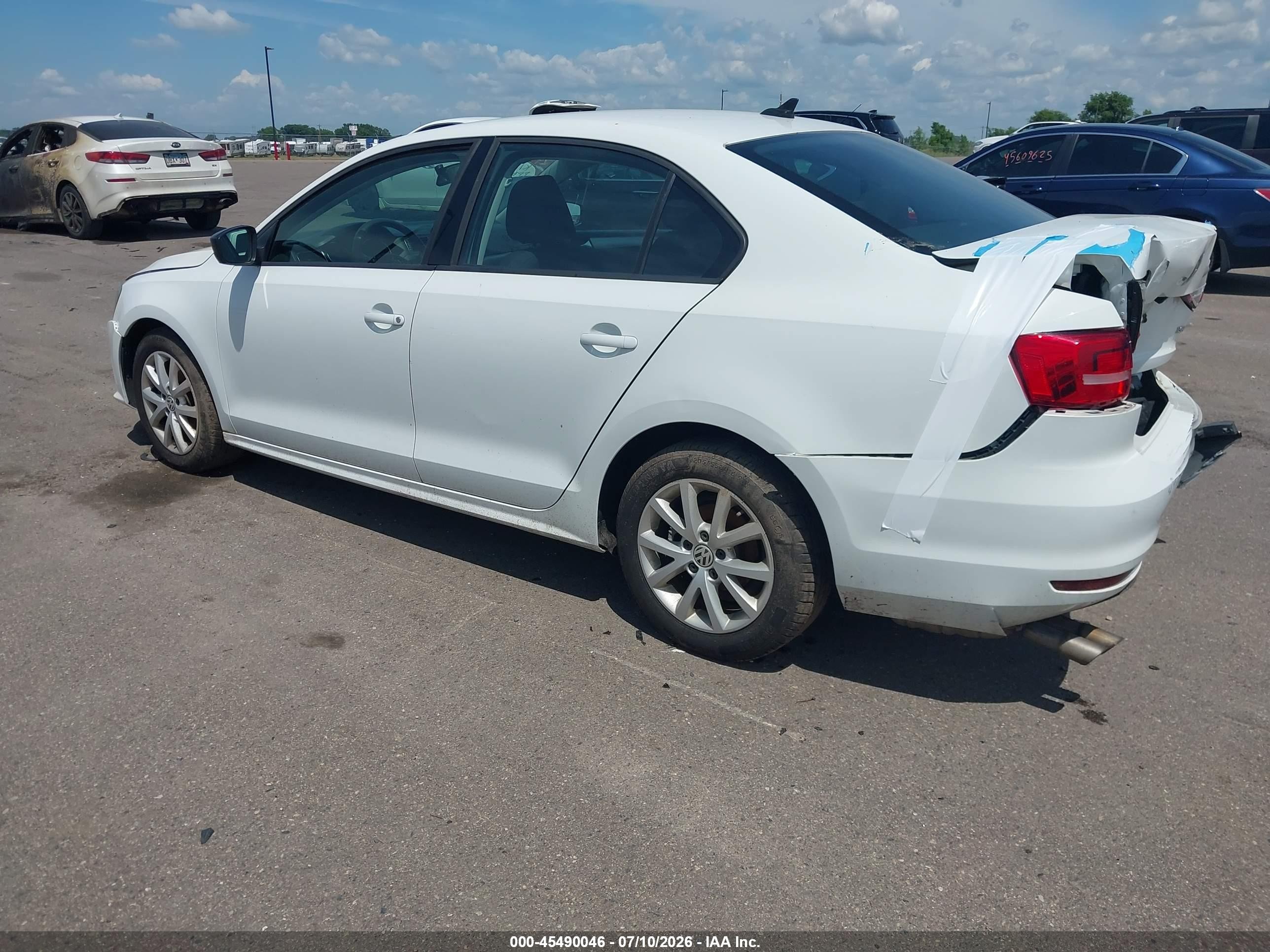 2015 Volkswagen Jetta 1.8t Se White vin: 3VWD17AJ0FM321912
