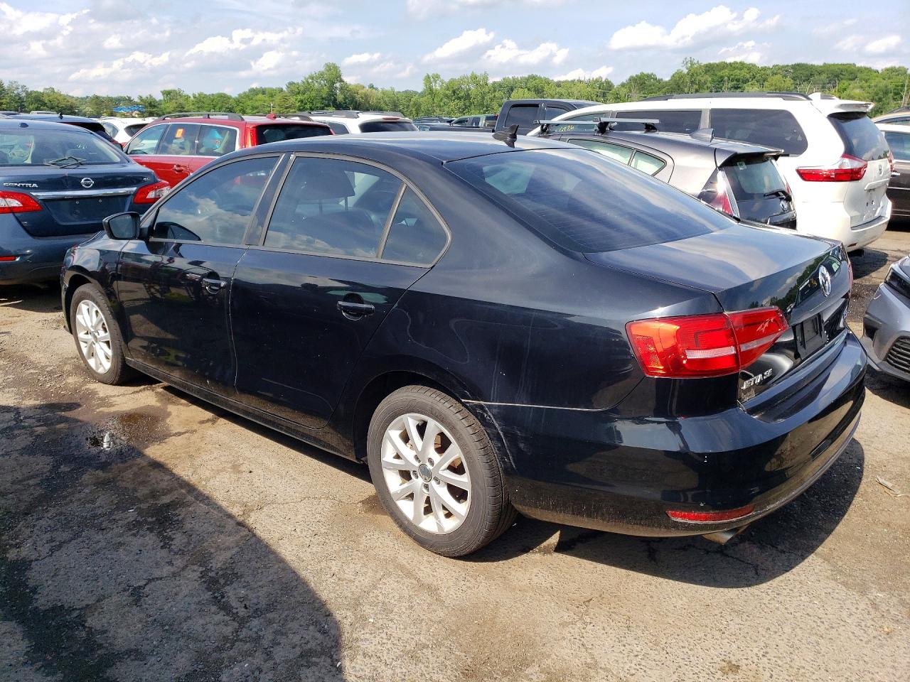 2015 Volkswagen Jetta Se Black vin: 3VWD17AJ0FM325801
