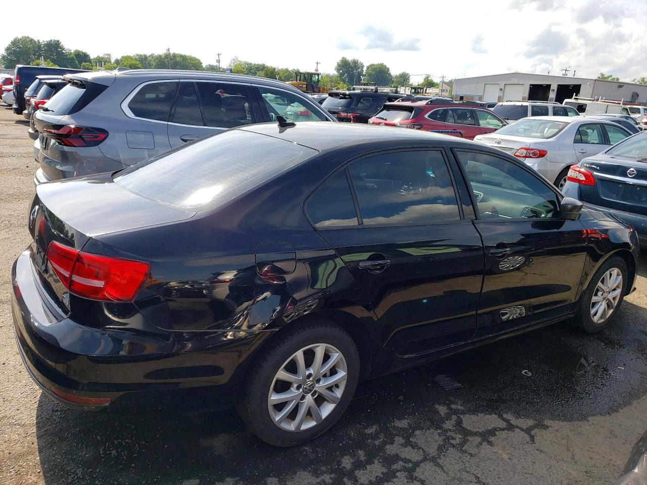 2015 Volkswagen Jetta Se Black vin: 3VWD17AJ0FM325801