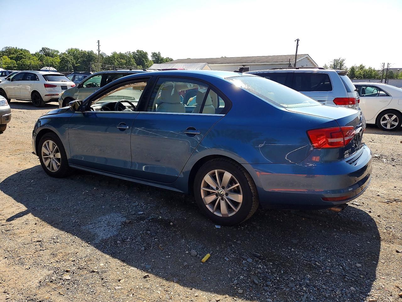 2015 Volkswagen Jetta Se Blue vin: 3VWD17AJ0FM349869