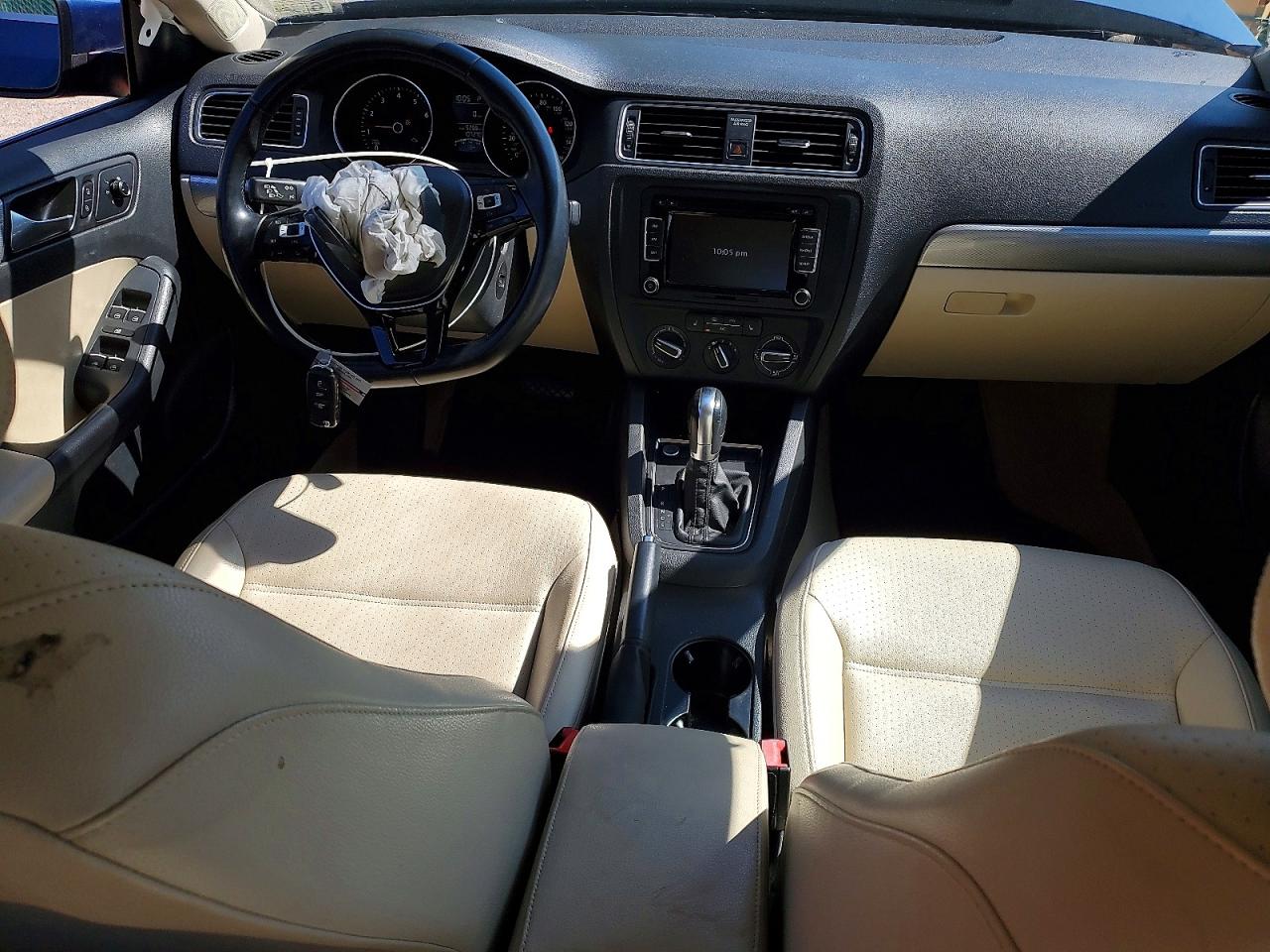 2015 Volkswagen Jetta Se Blue vin: 3VWD17AJ0FM349869