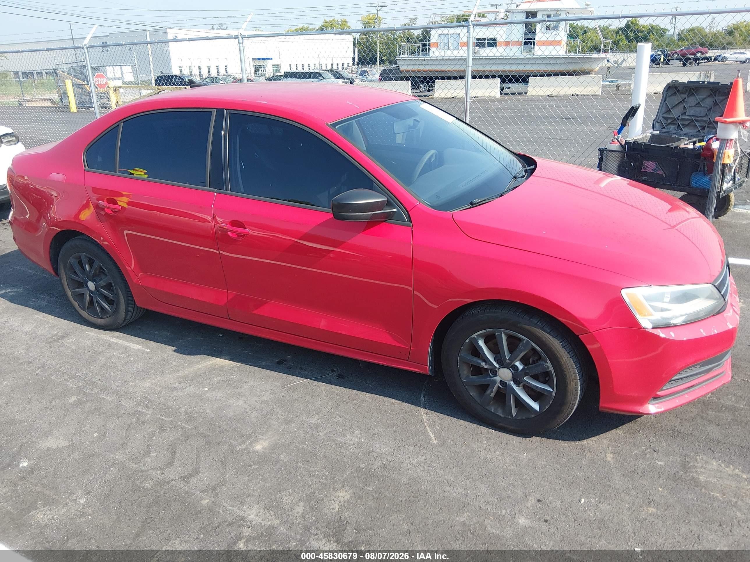 2015 Volkswagen Jetta 1.8t Se Red vin: 3VWD17AJ0FM355543