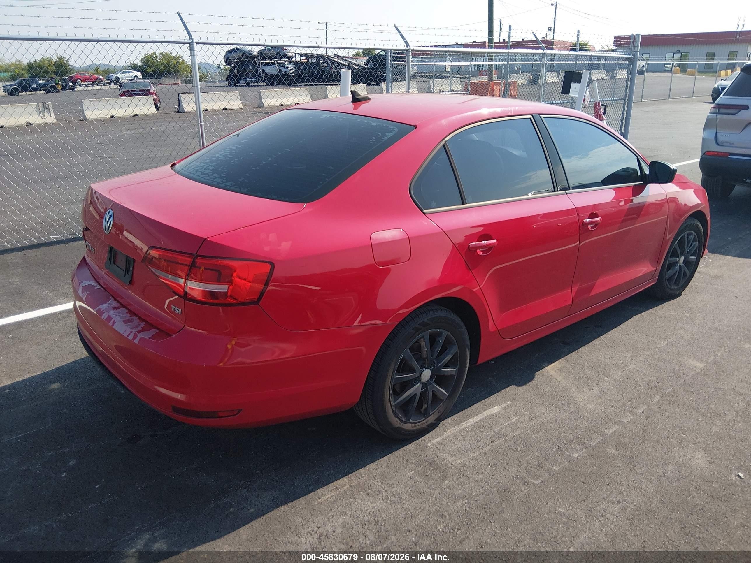 2015 Volkswagen Jetta 1.8t Se Красный vin: 3VWD17AJ0FM355543