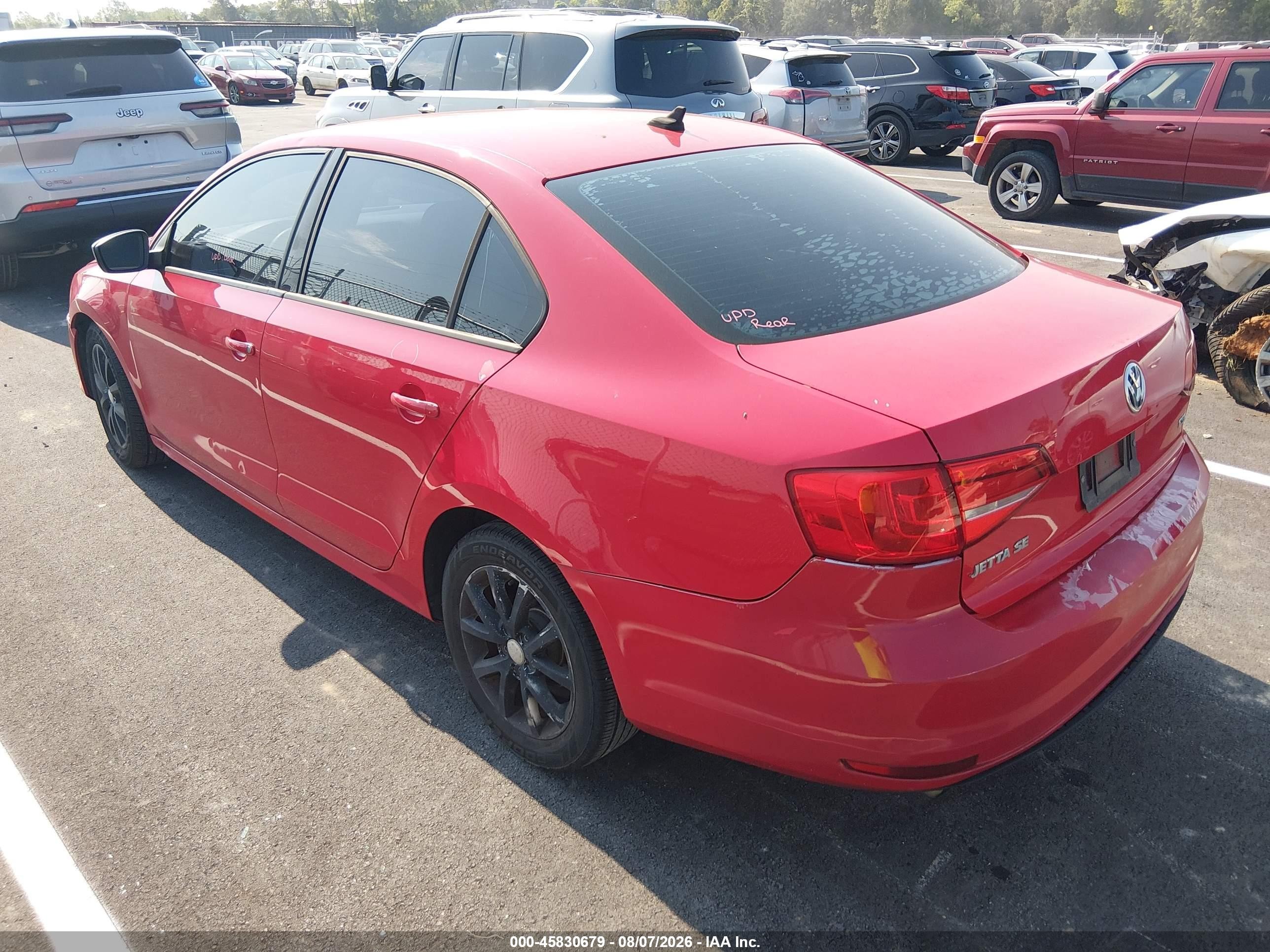 2015 Volkswagen Jetta 1.8t Se Красный vin: 3VWD17AJ0FM355543