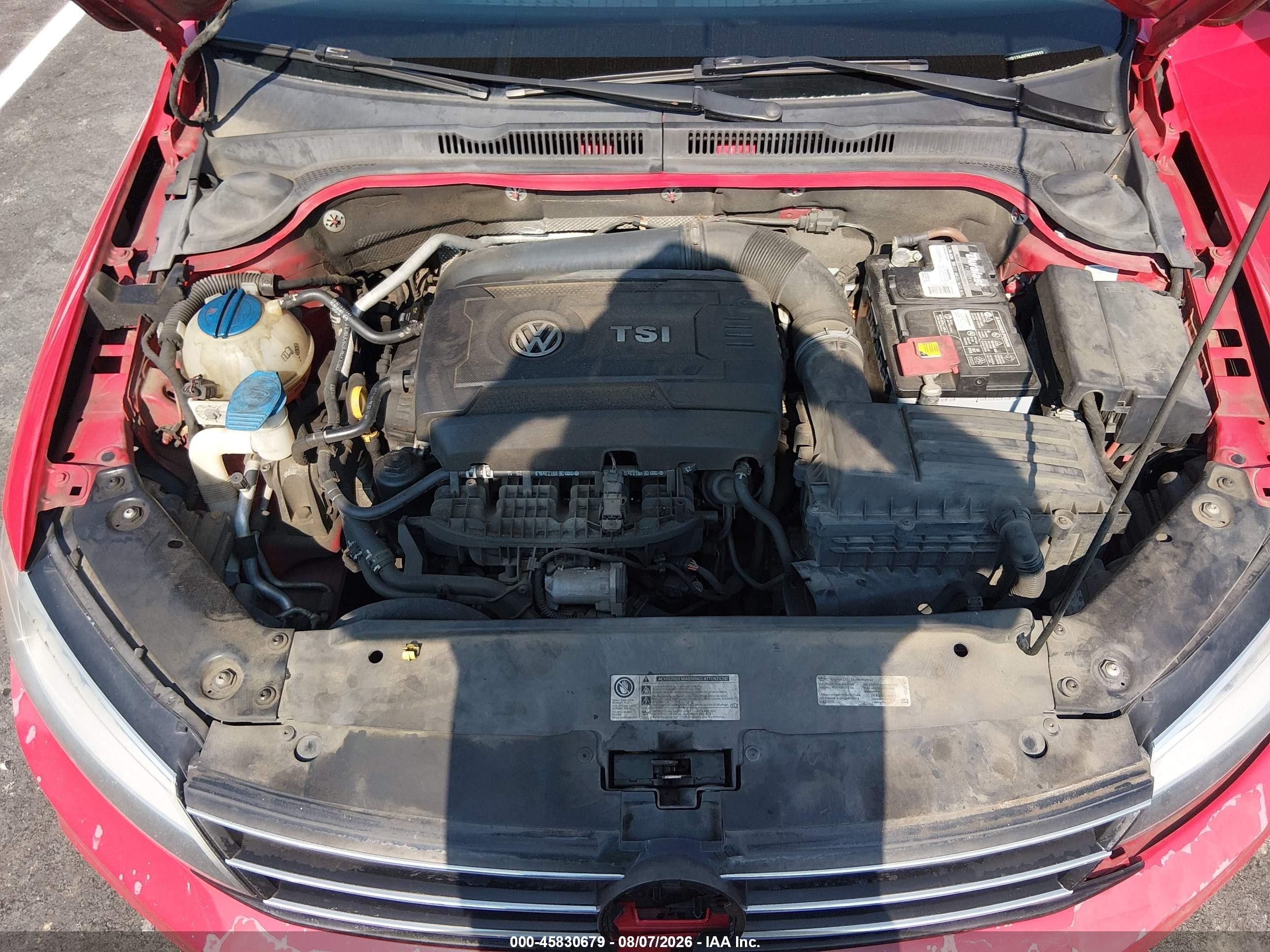 2015 Volkswagen Jetta 1.8t Se Красный vin: 3VWD17AJ0FM355543