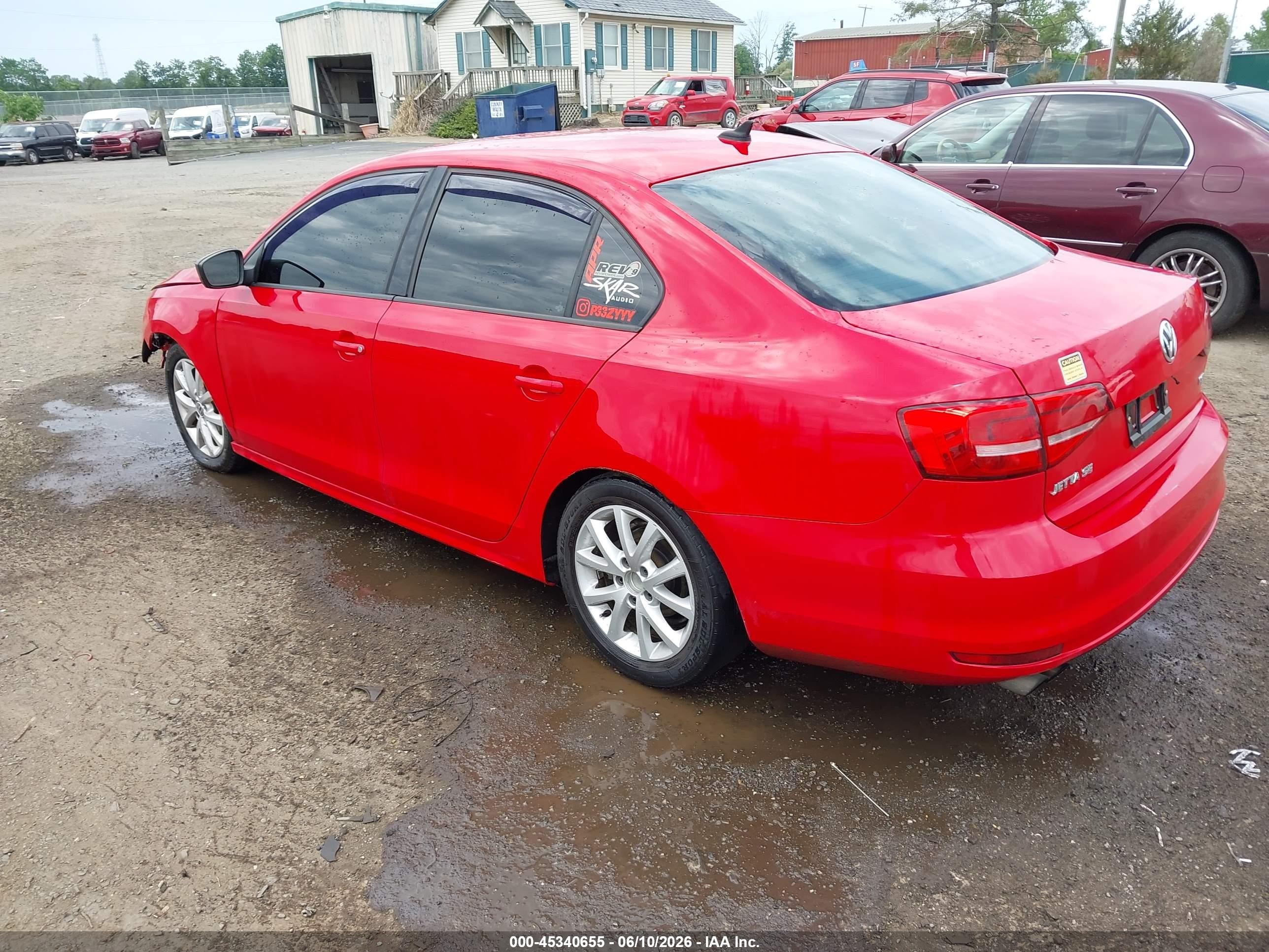 2015 Volkswagen Jetta 1.8t Se Red vin: 3VWD17AJ0FM355610