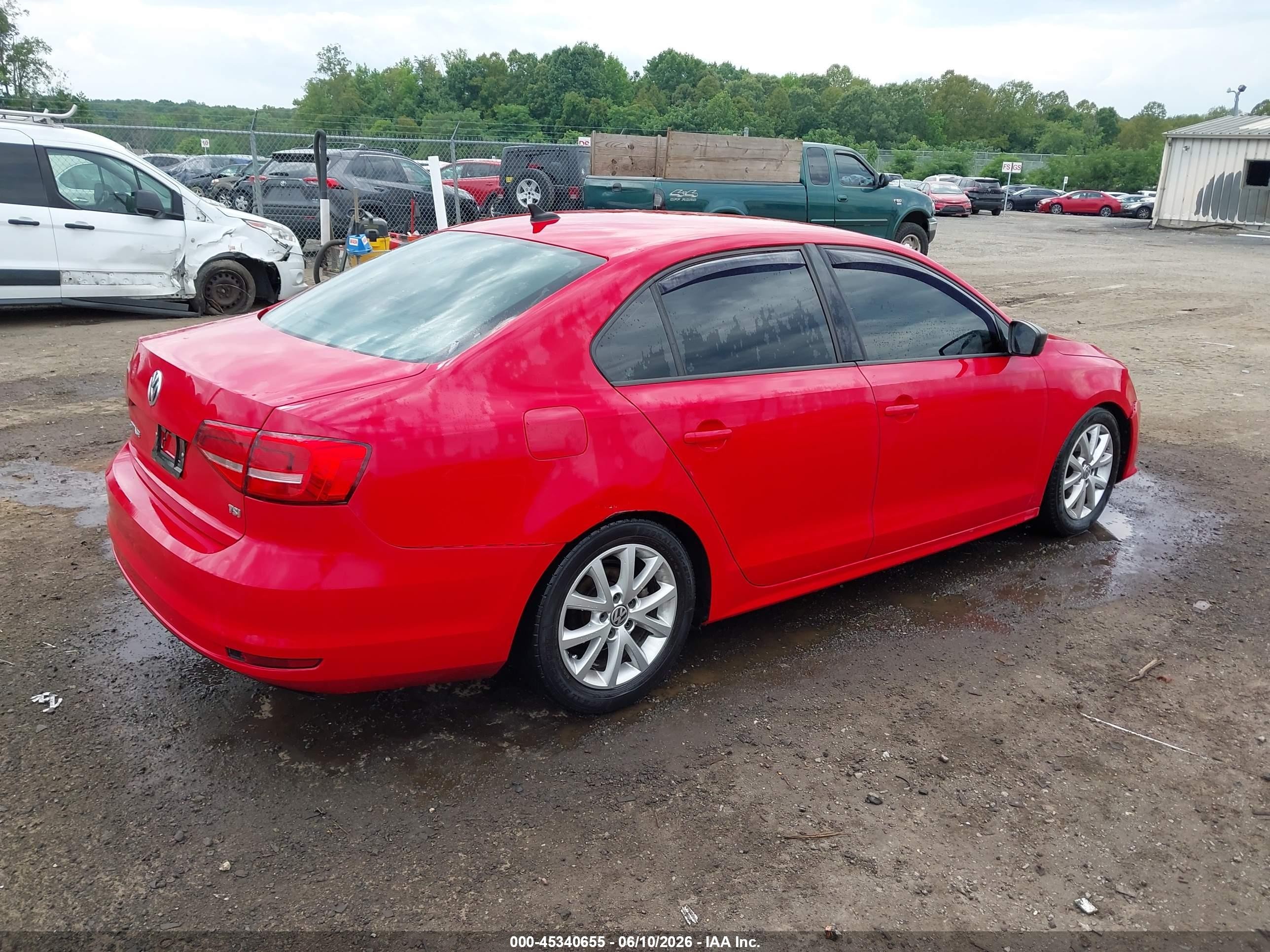2015 Volkswagen Jetta 1.8t Se Red vin: 3VWD17AJ0FM355610