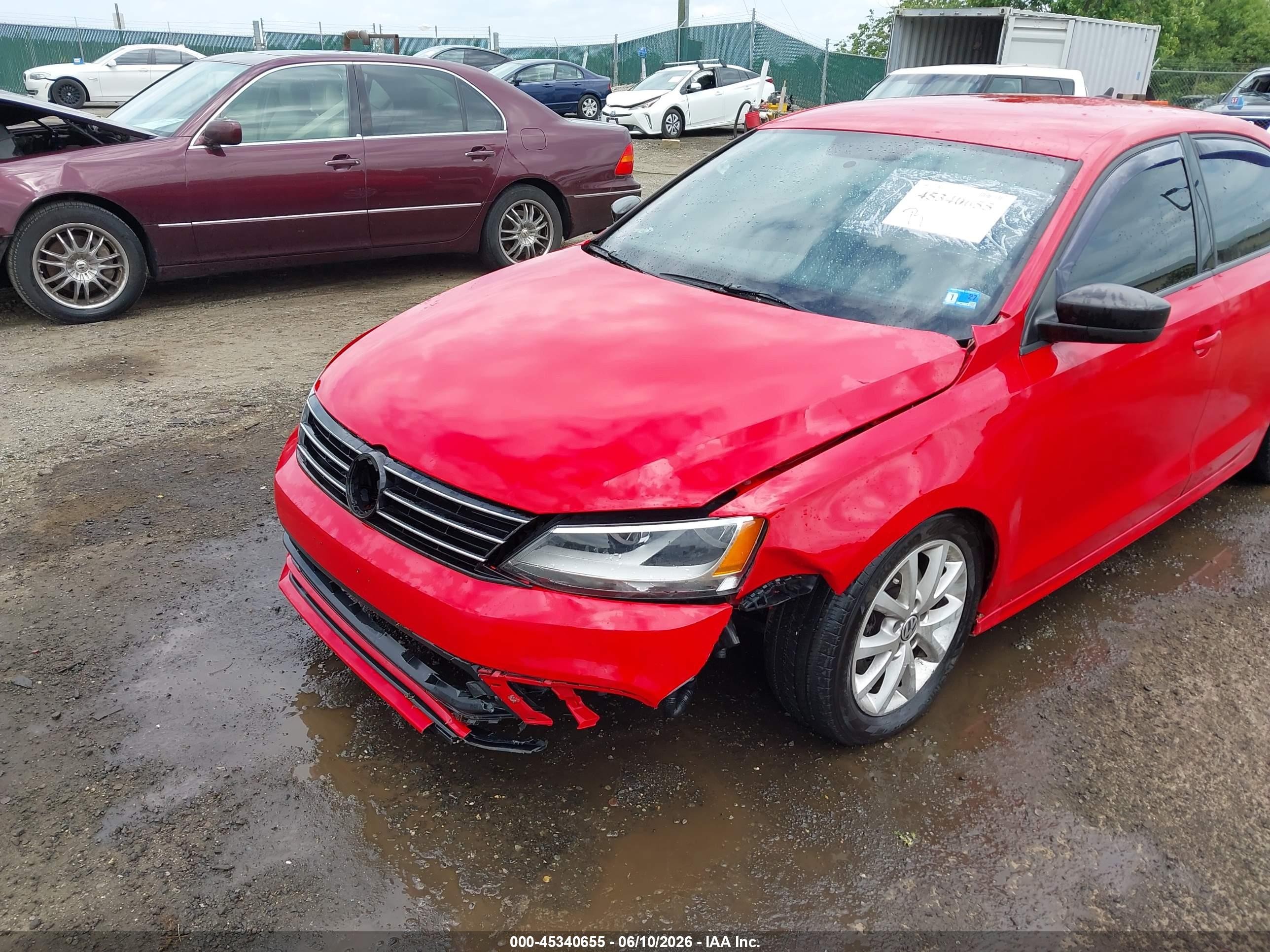 2015 Volkswagen Jetta 1.8t Se Red vin: 3VWD17AJ0FM355610
