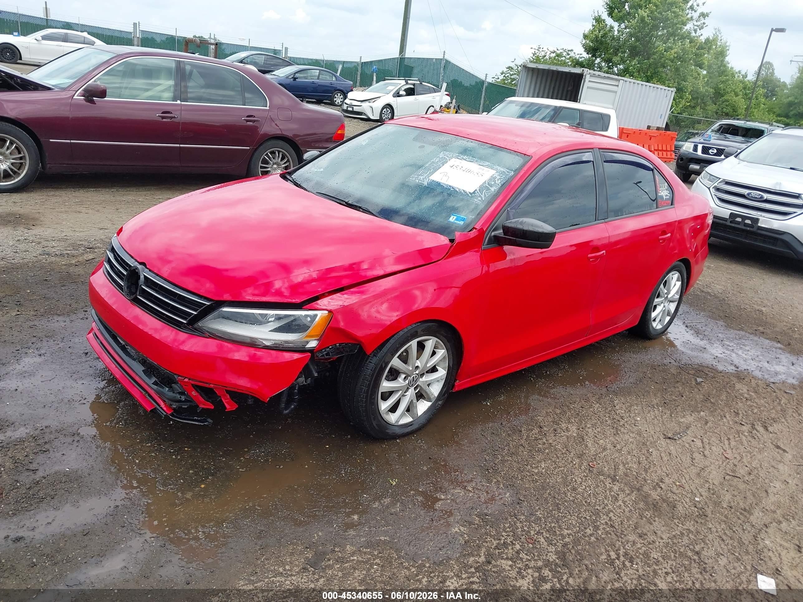 2015 Volkswagen Jetta 1.8t Se Red vin: 3VWD17AJ0FM355610