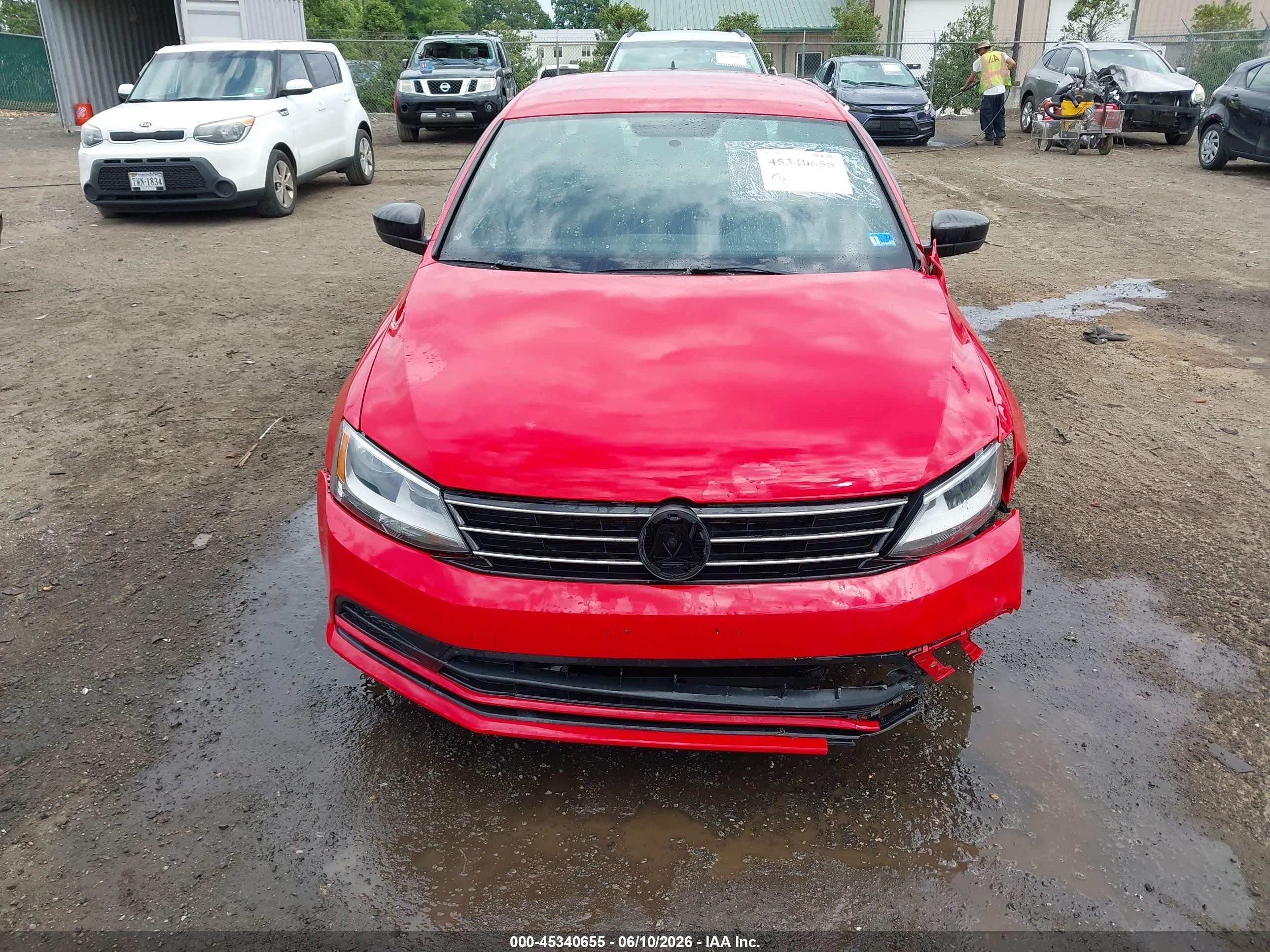 2015 Volkswagen Jetta 1.8t Se Red vin: 3VWD17AJ0FM355610