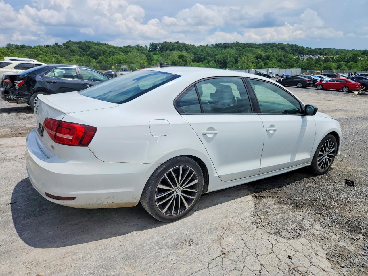 2015 Volkswagen Jetta Se White vin: 3VWD17AJ0FM400271
