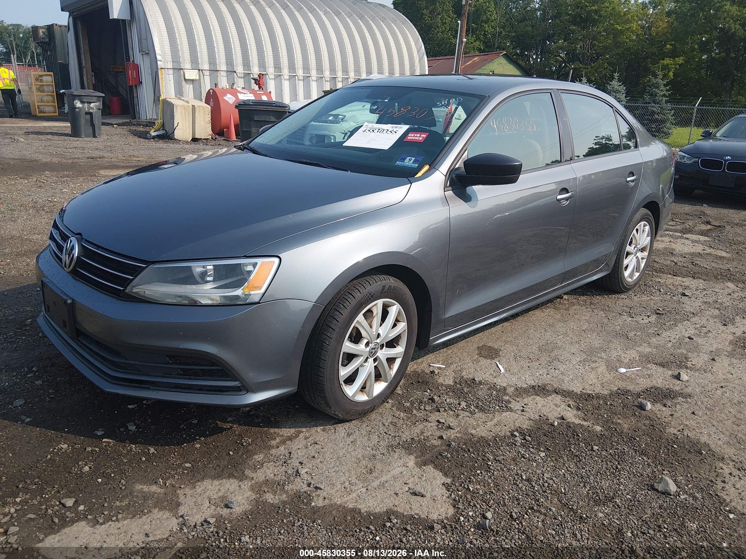 2015 Volkswagen Jetta 1.8t Se Gray vin: 3VWD17AJ0FM421749