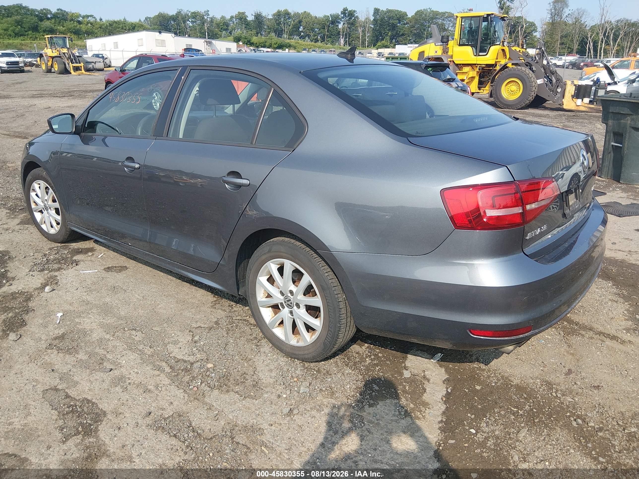 2015 Volkswagen Jetta 1.8t Se Gray vin: 3VWD17AJ0FM421749